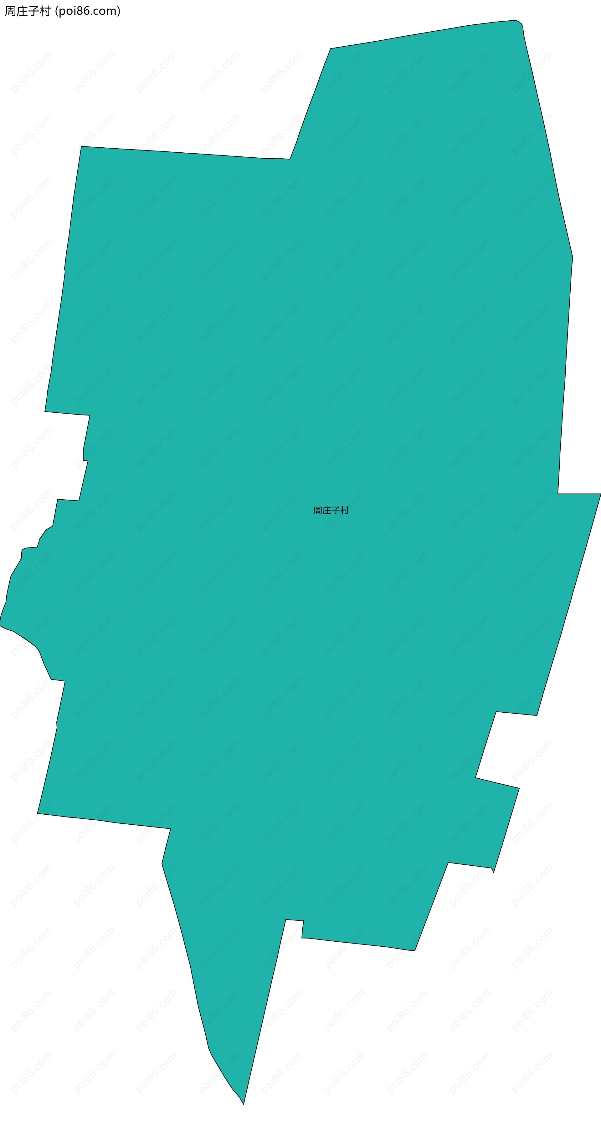 周庄子村边界地图