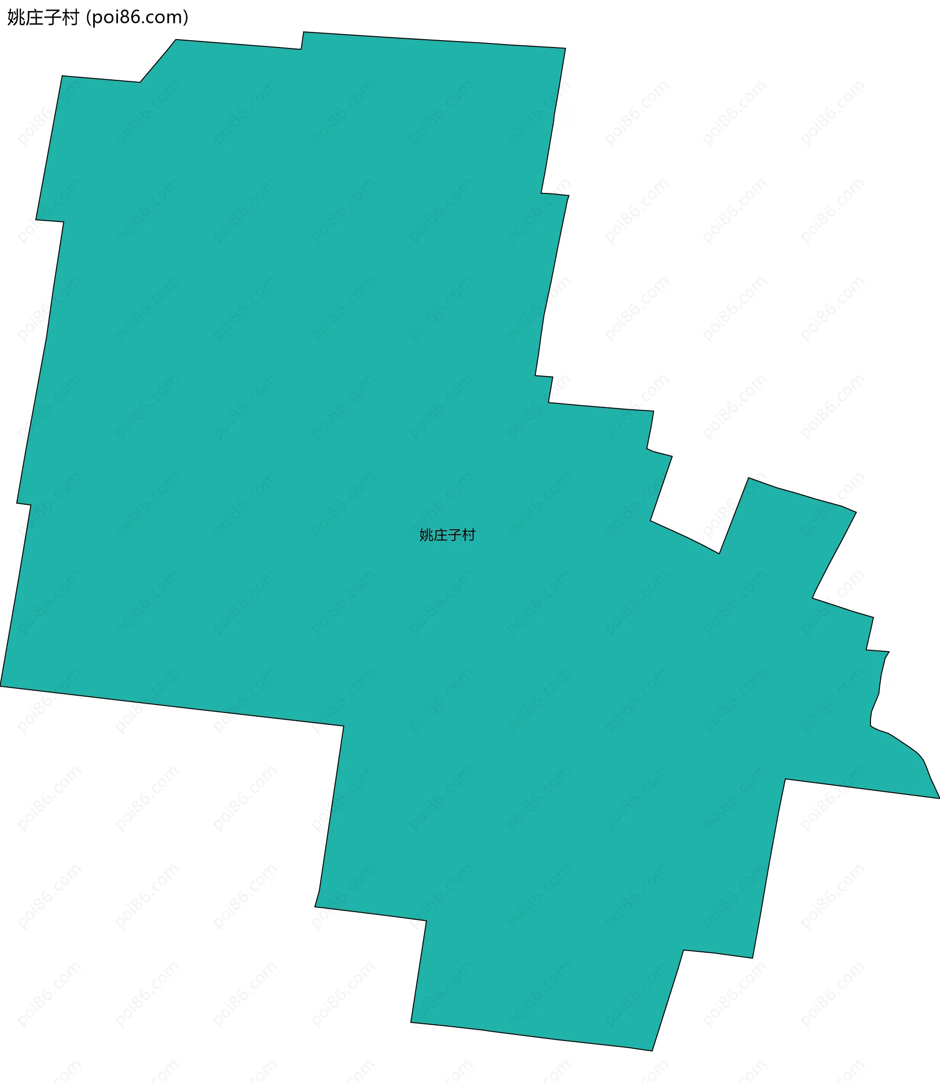 姚庄子村边界地图