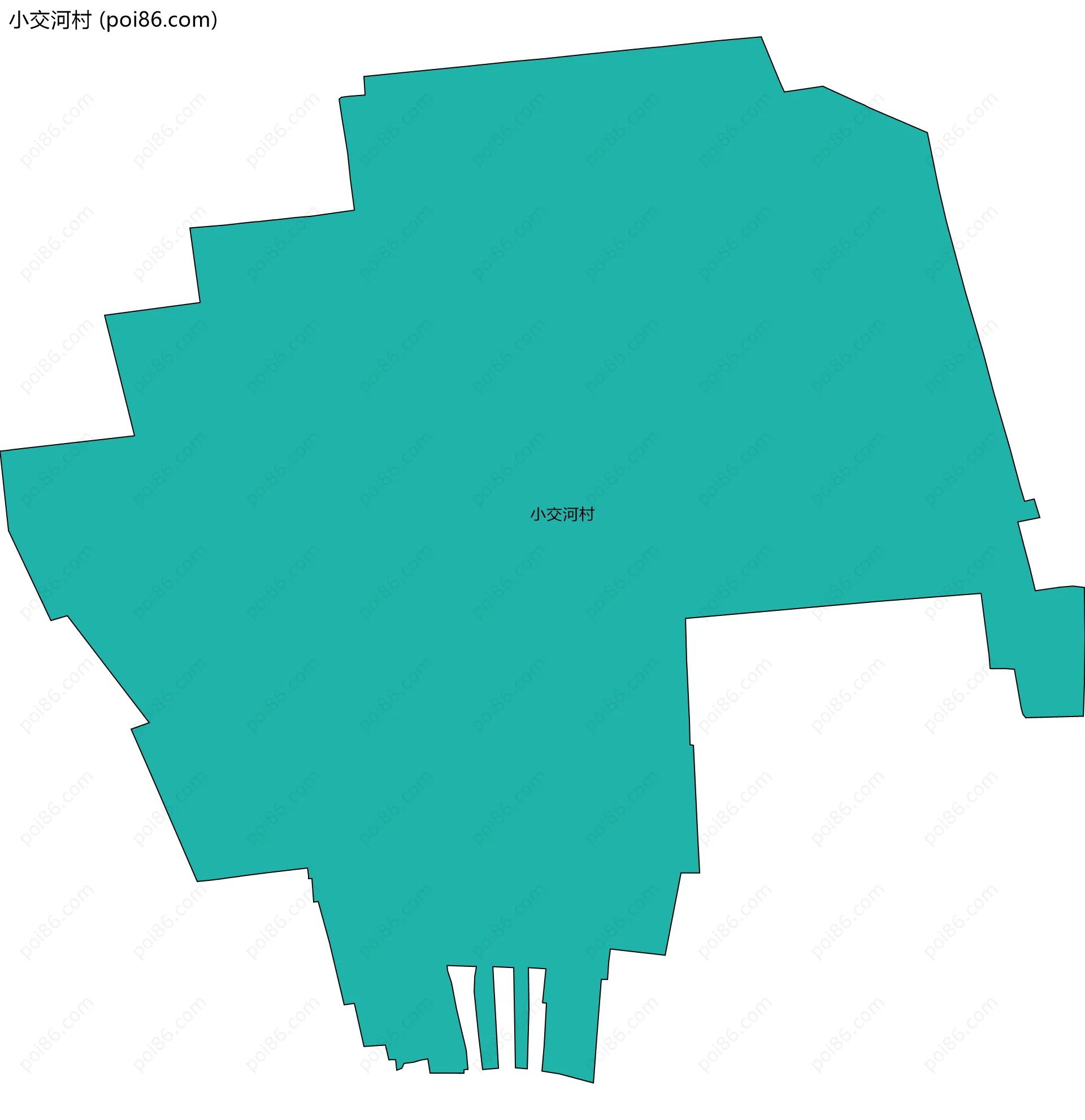 小交河村边界地图
