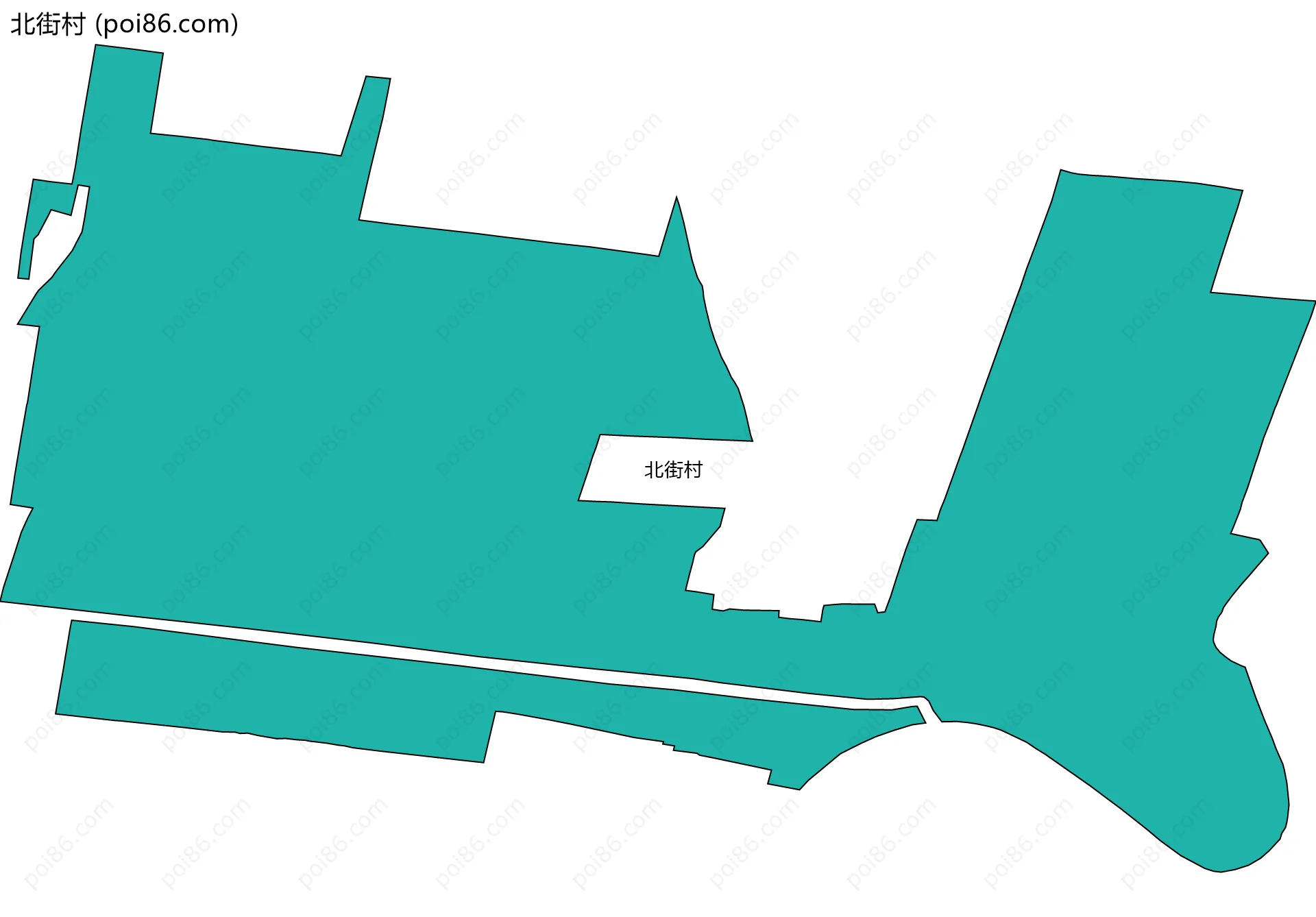 北街村边界地图