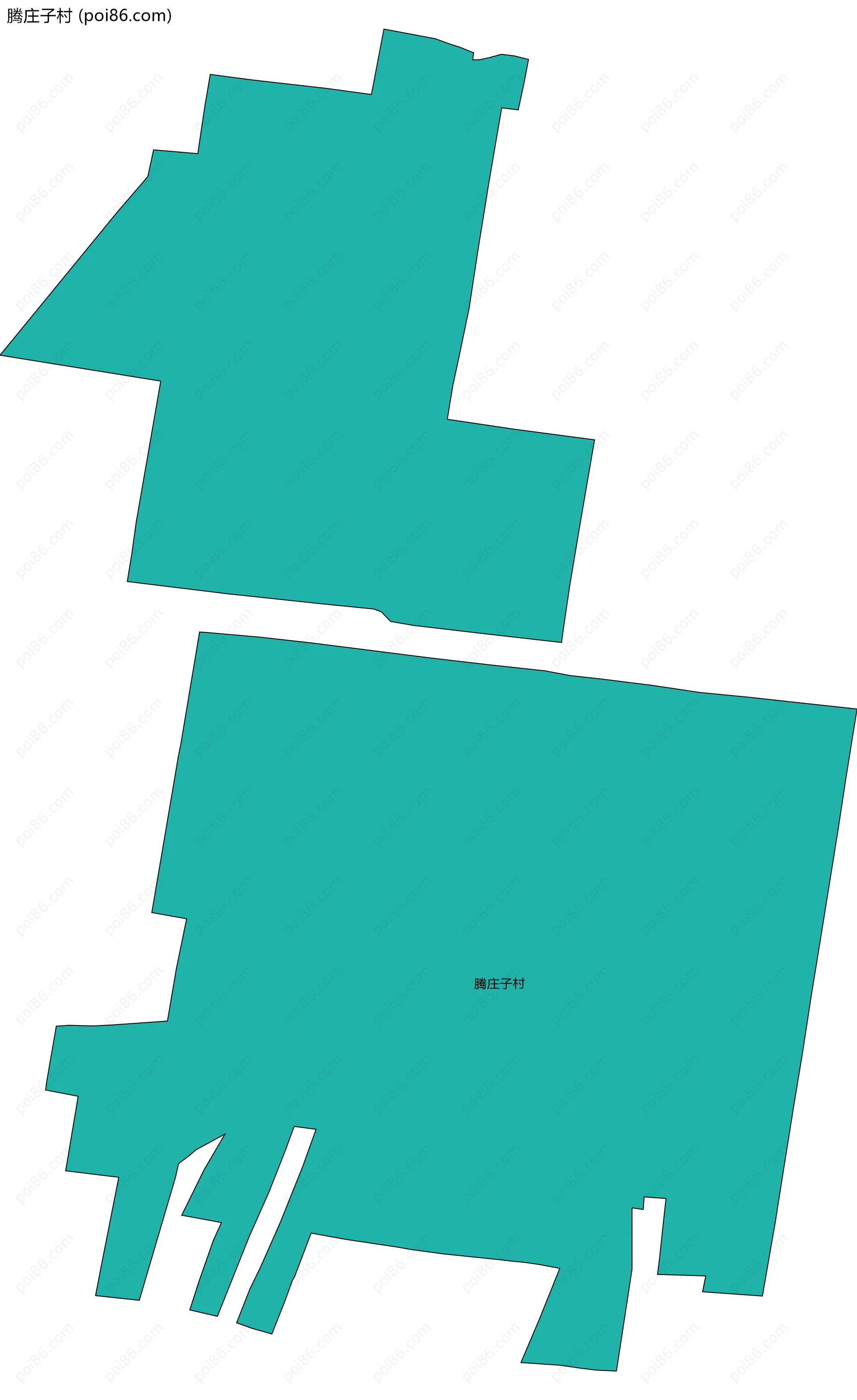 腾庄子村边界地图