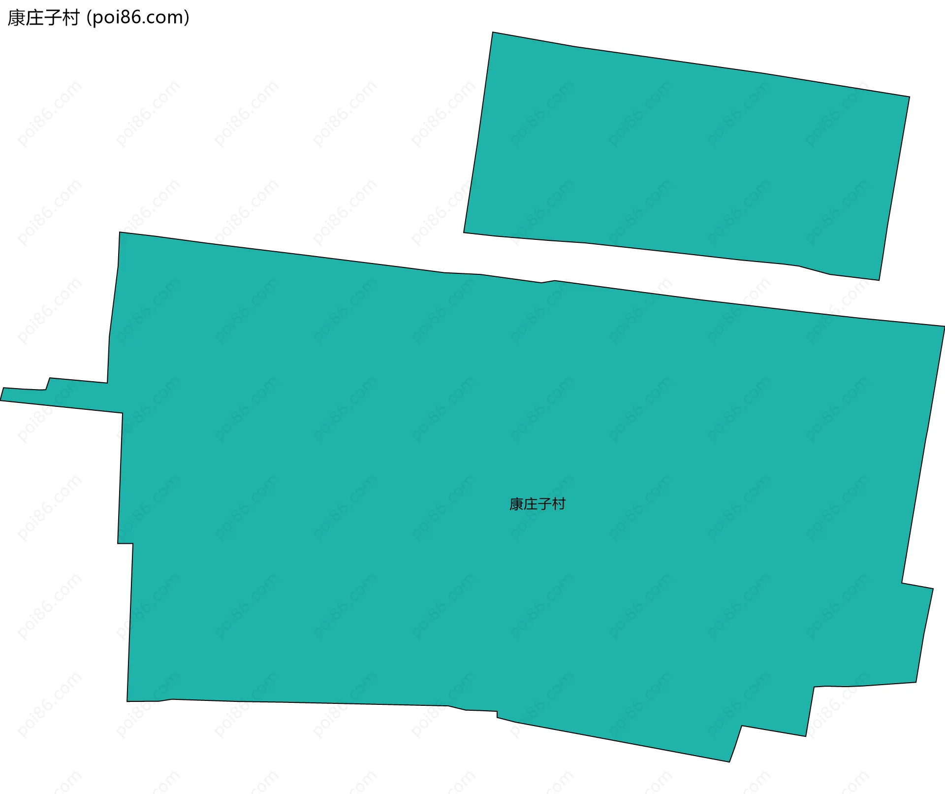 康庄子村边界地图