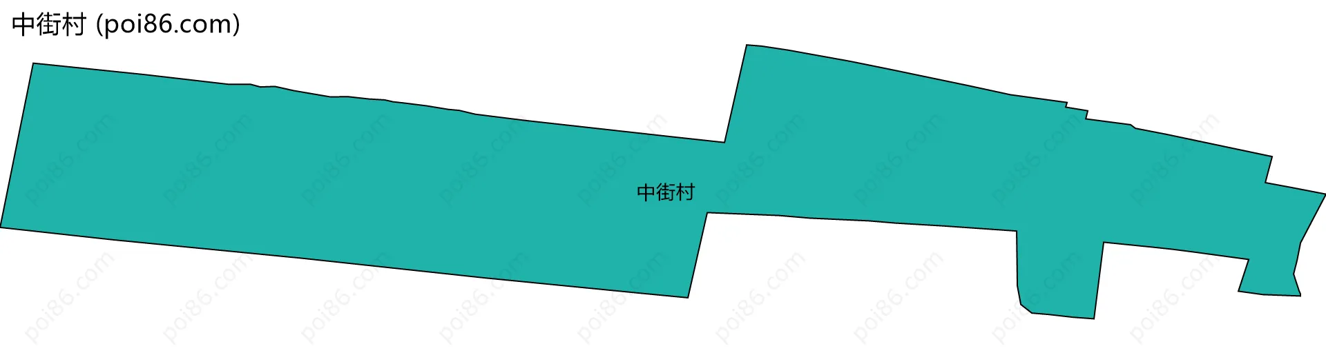 中街村边界地图