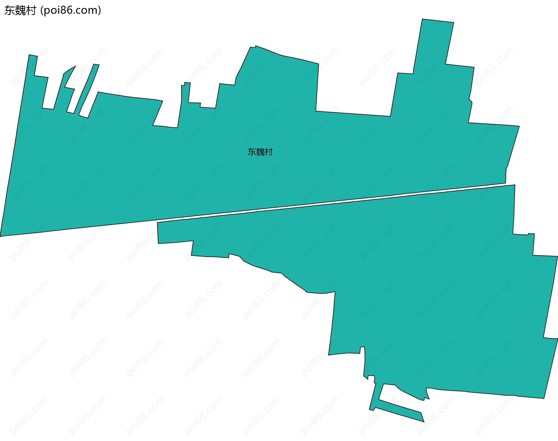 东魏村边界地图