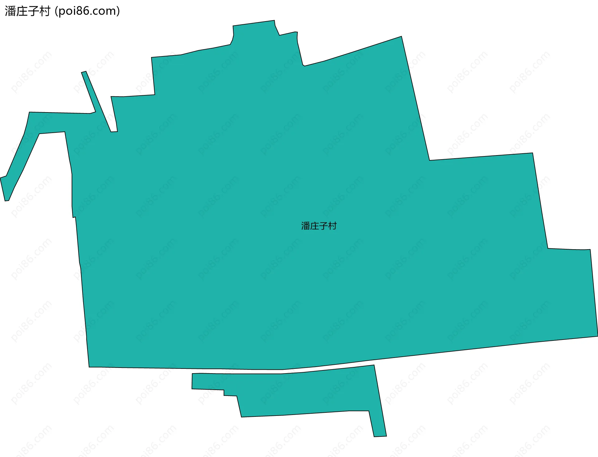 潘庄子村边界地图