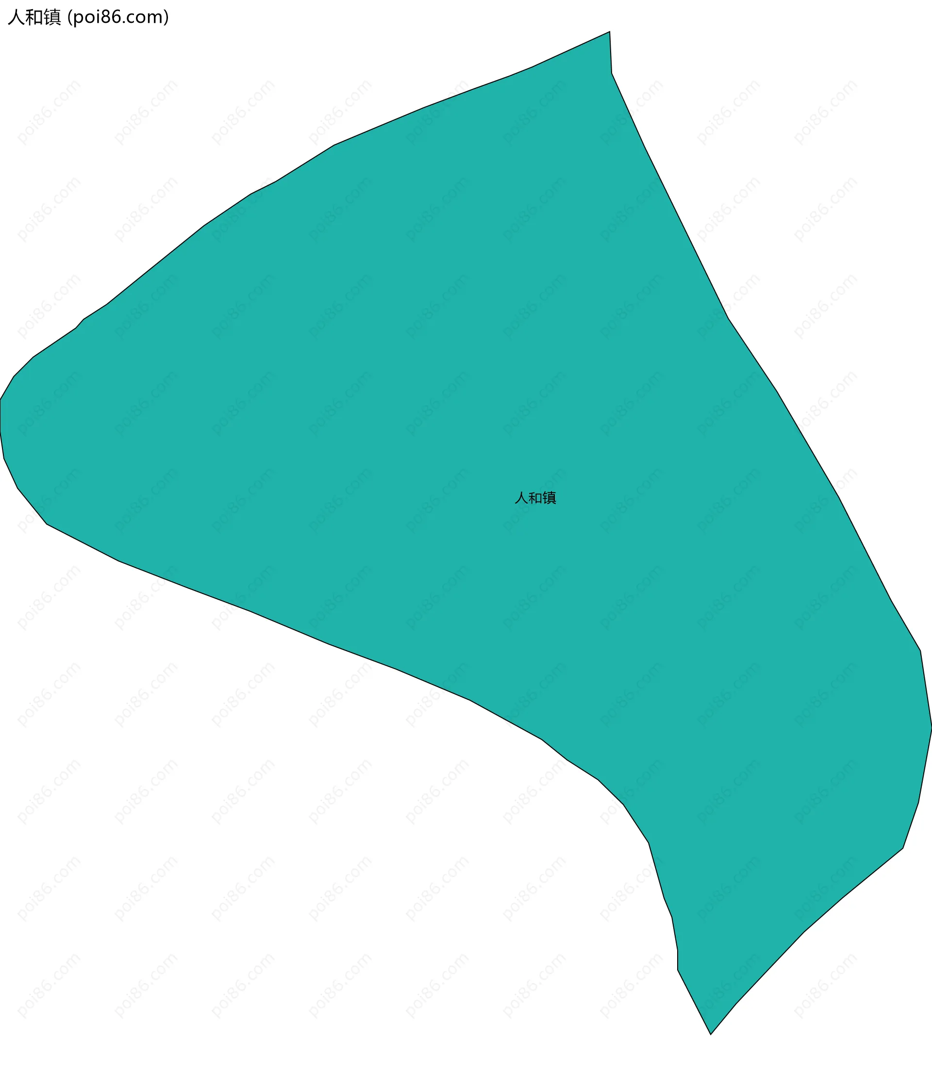 人和镇边界地图