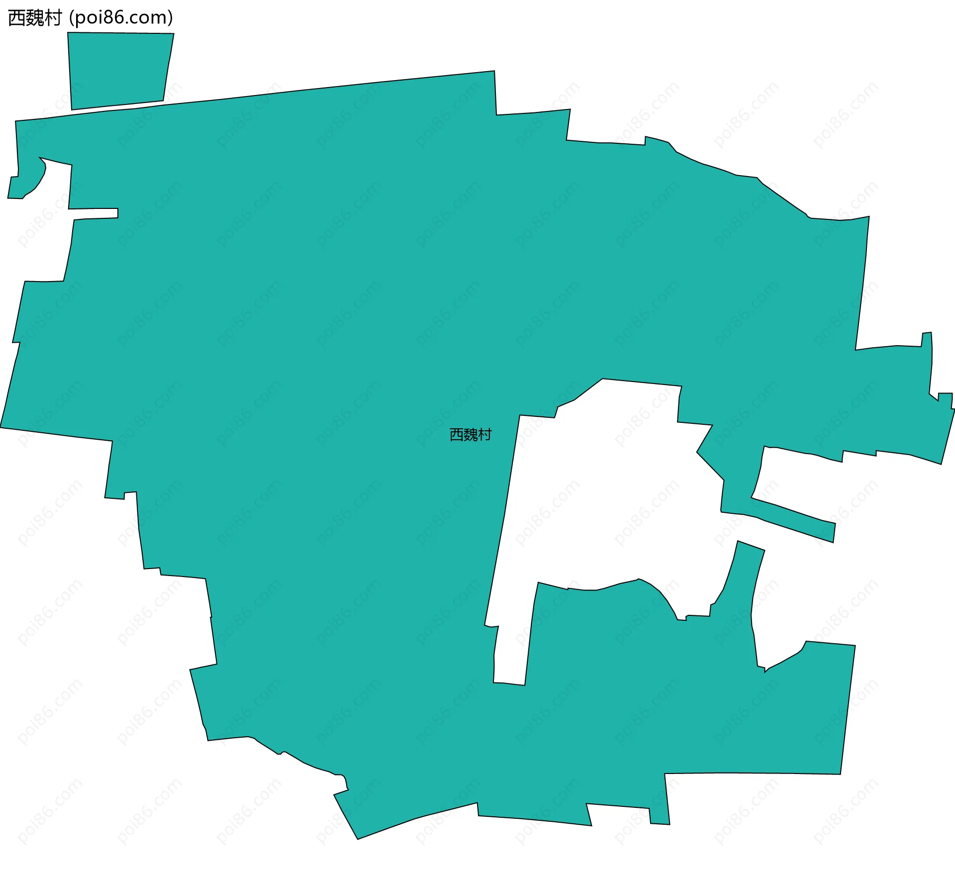 西魏村边界地图