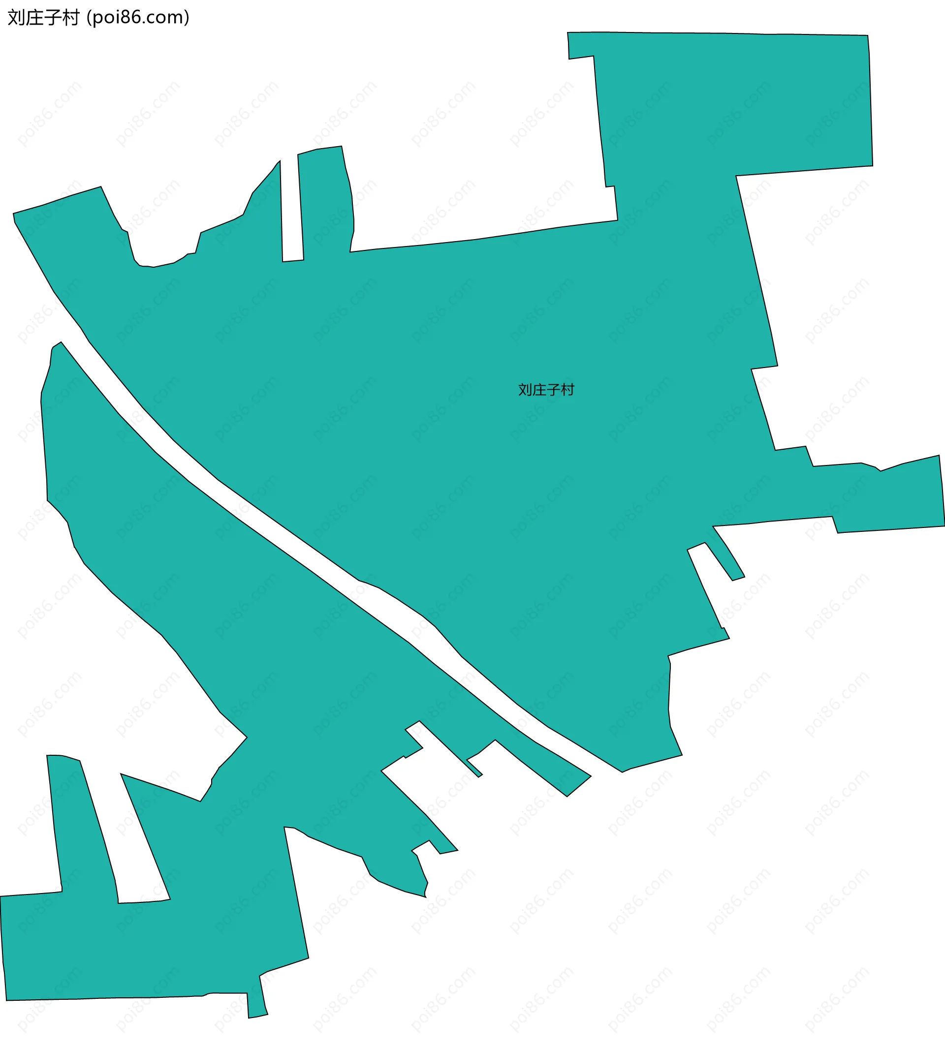 刘庄子村边界地图