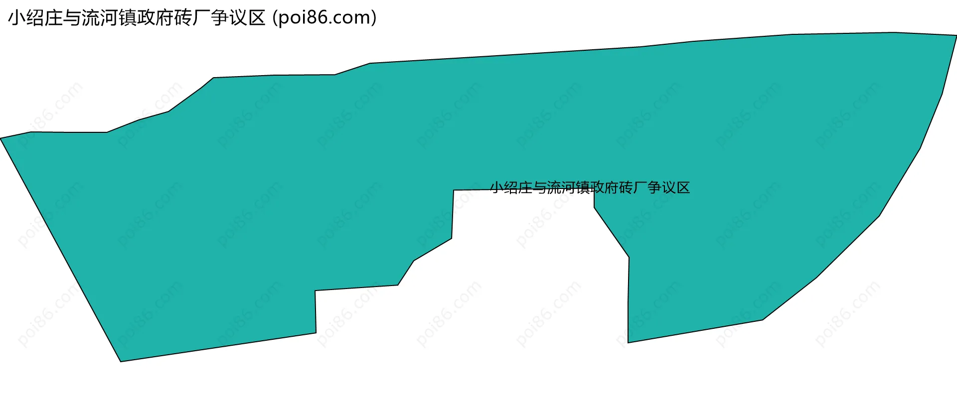 小绍庄与流河镇政府砖厂争议区边界地图