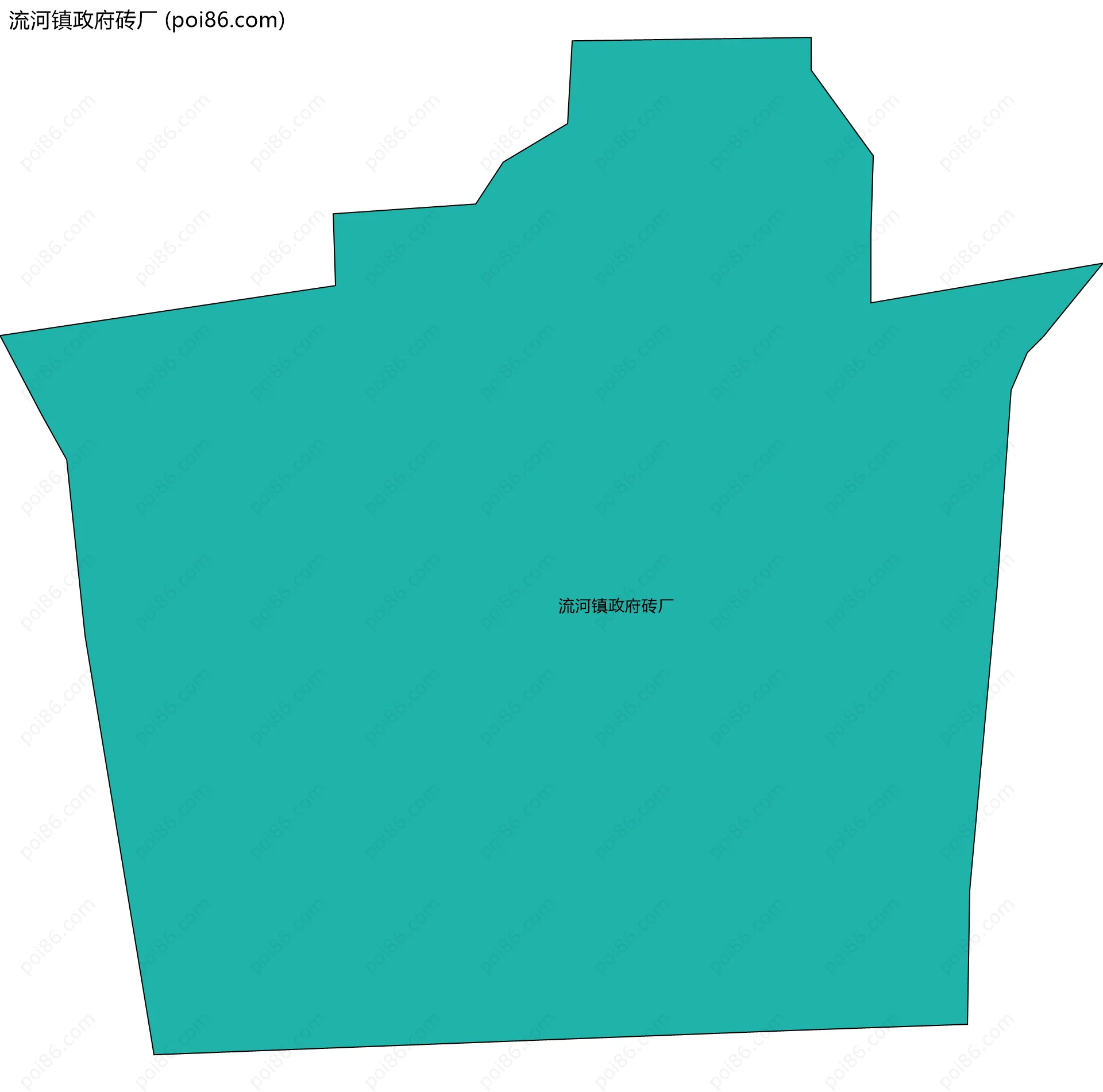 流河镇政府砖厂边界地图