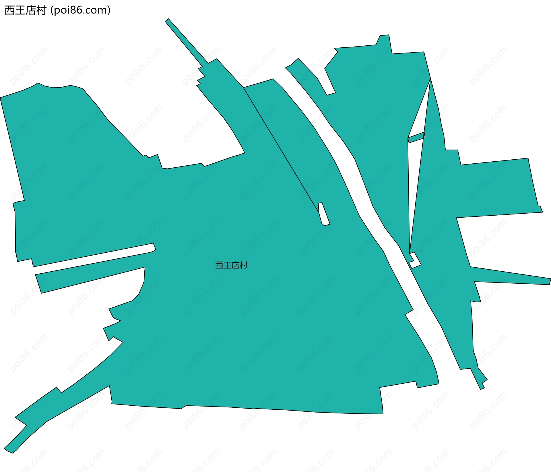 西王店村边界地图