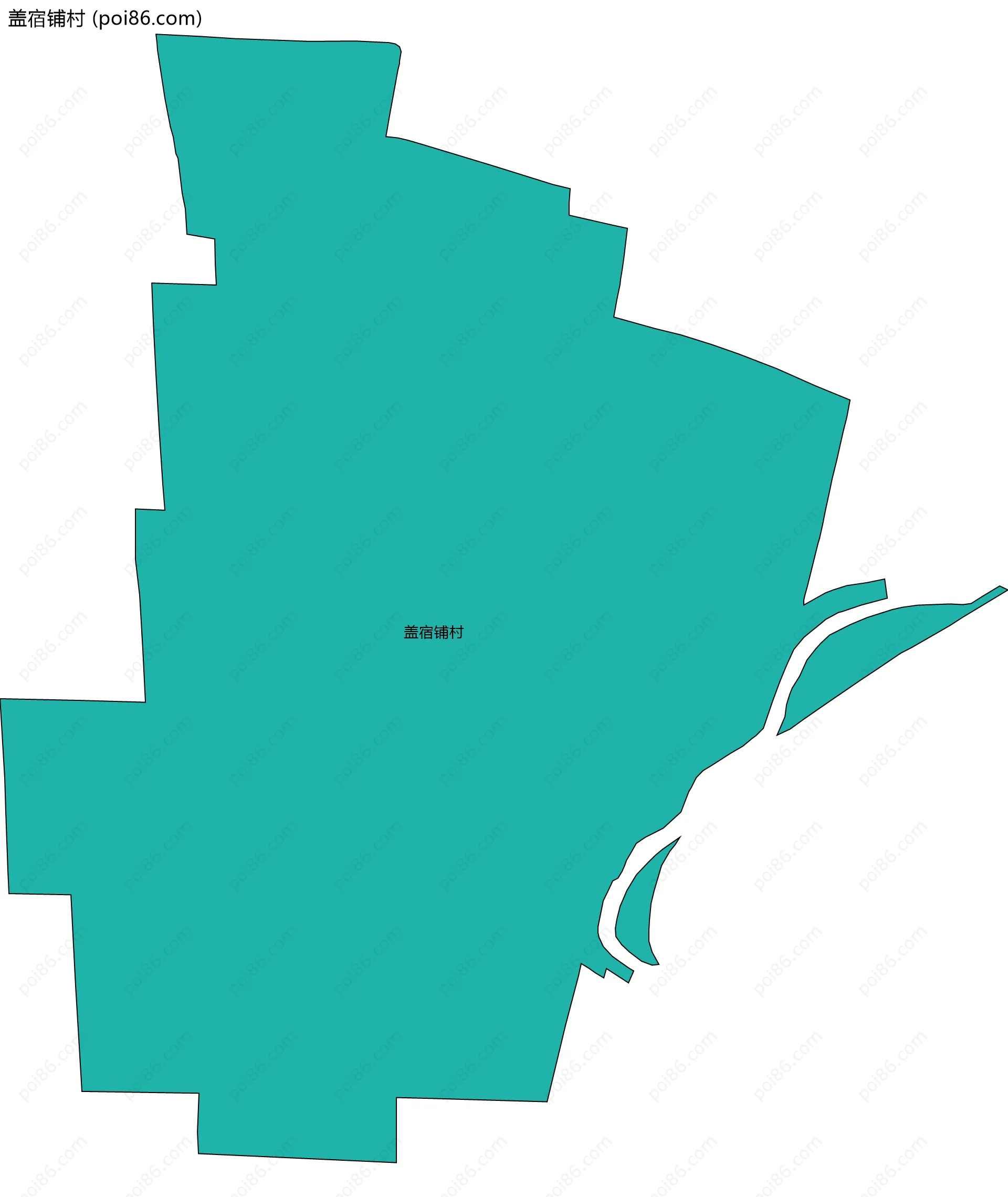 盖宿铺村边界地图