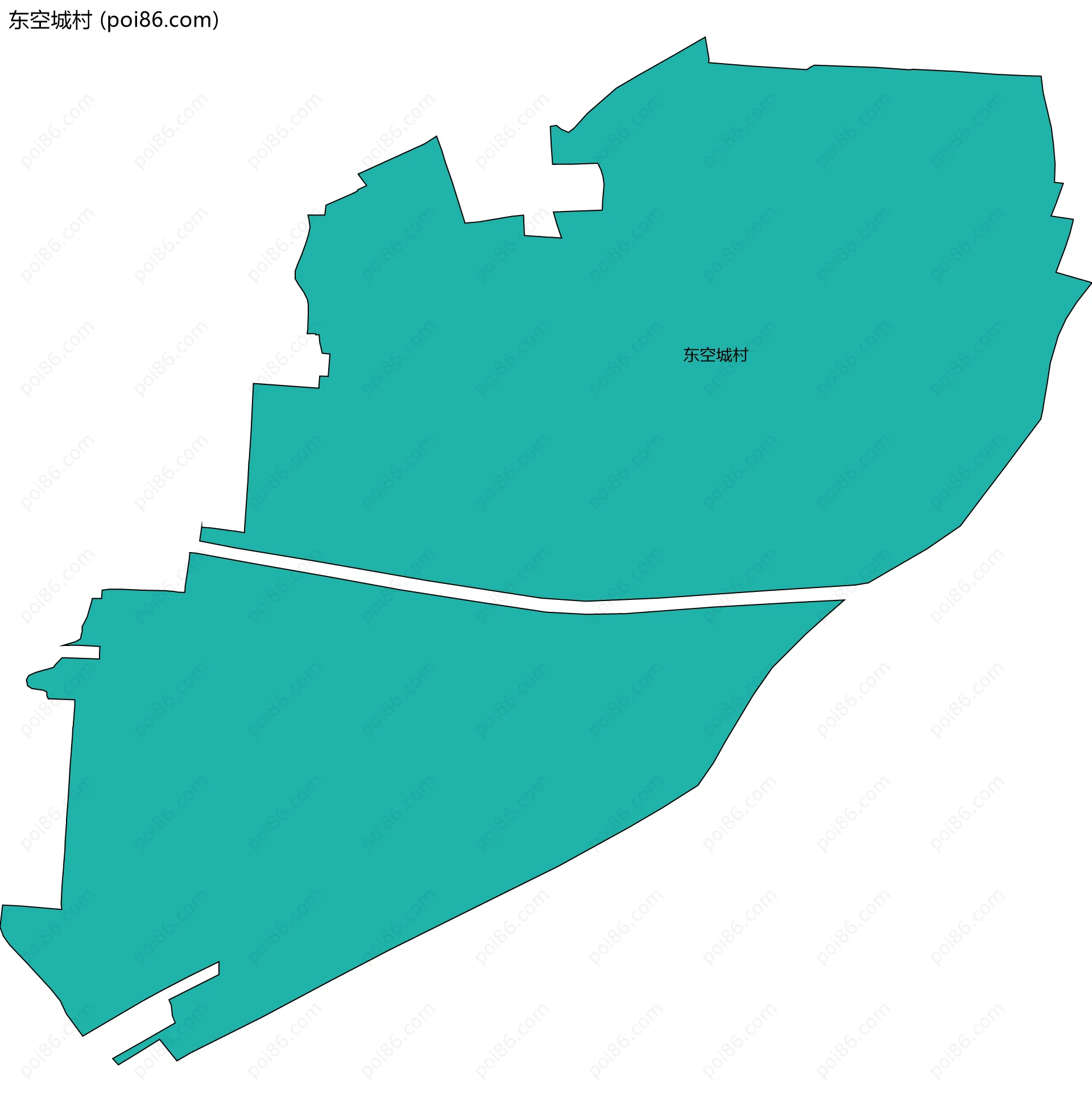 东空城村边界地图