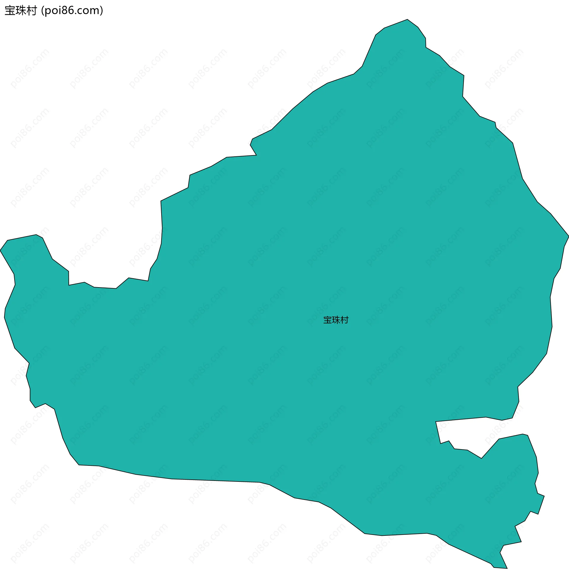 宝珠村边界地图