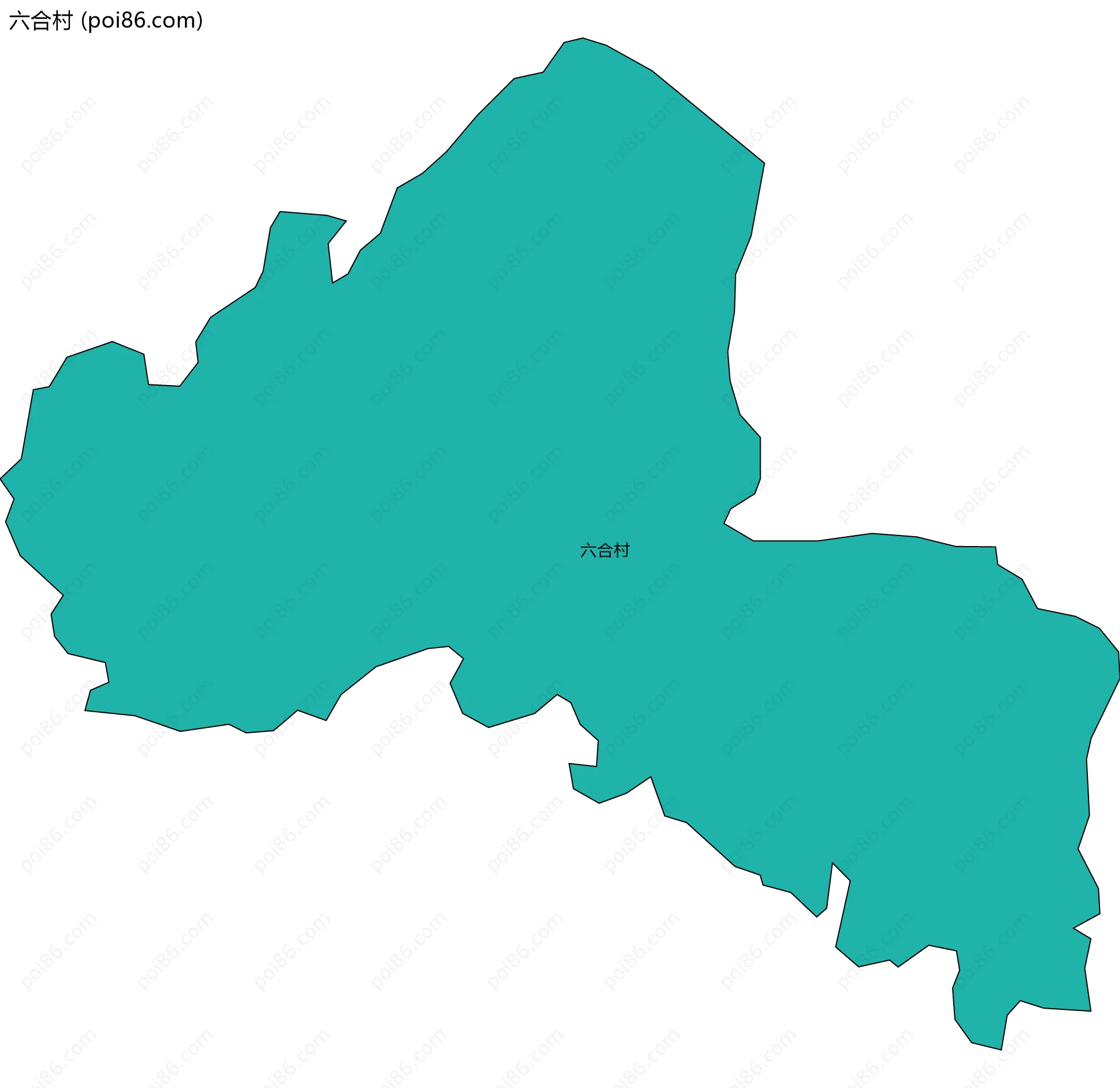 六合村边界地图