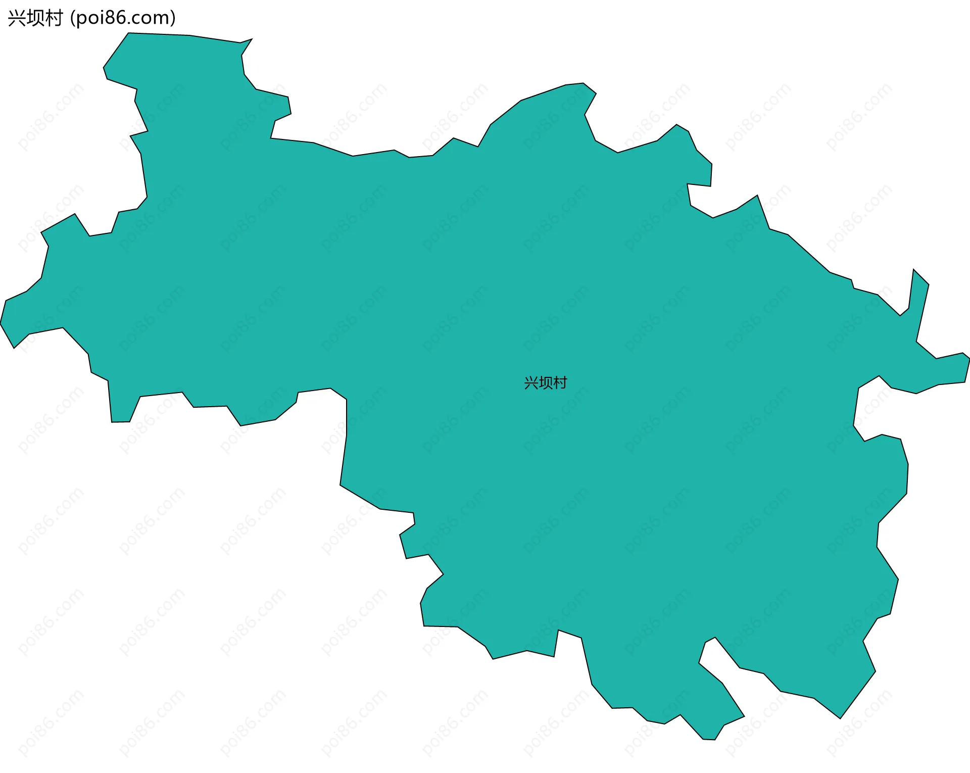 兴坝村边界地图