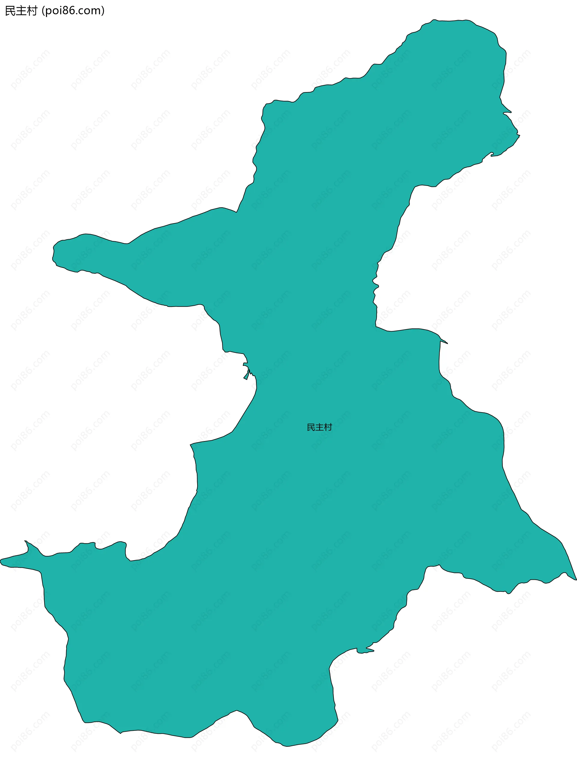 民主村边界地图