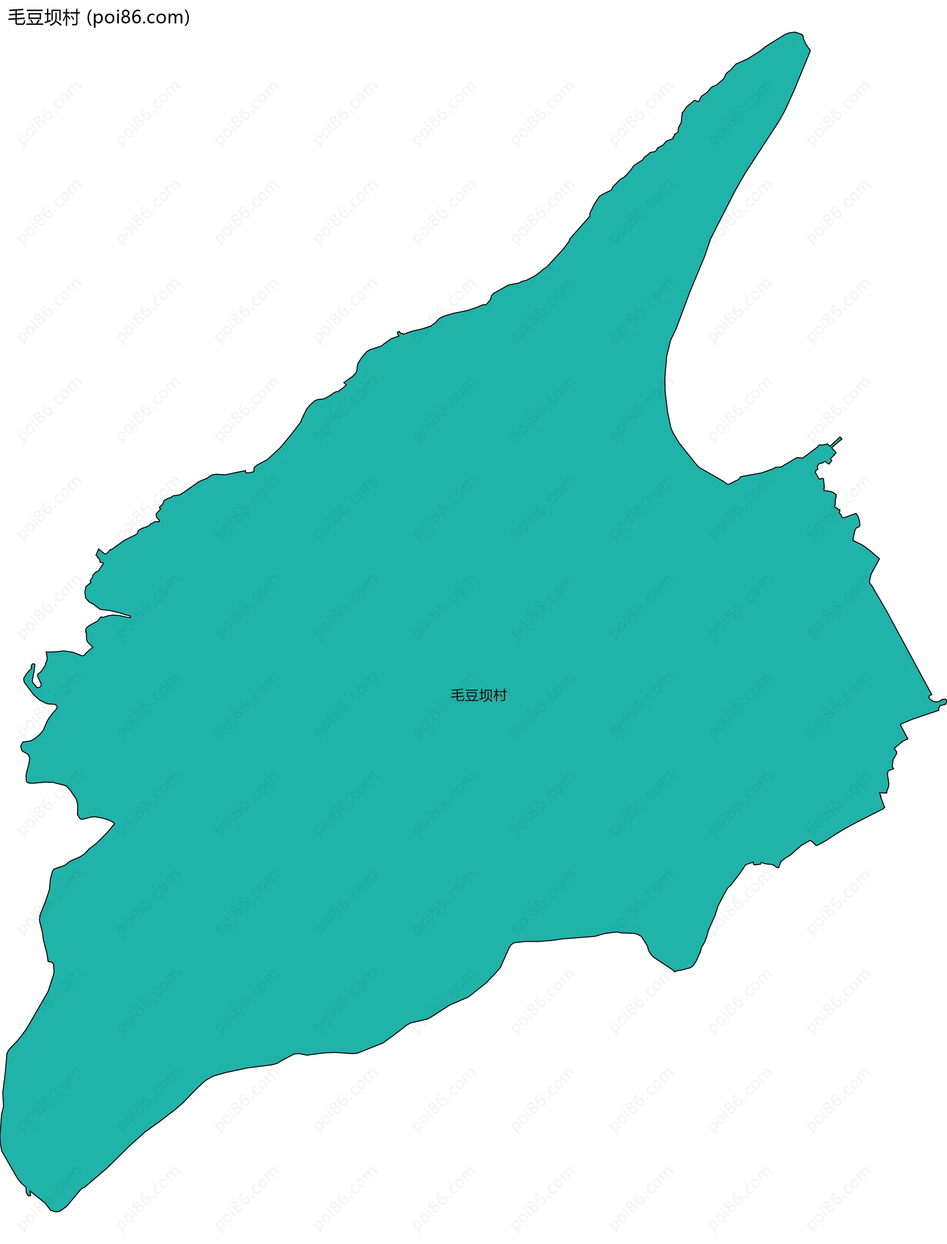 毛豆坝村边界地图