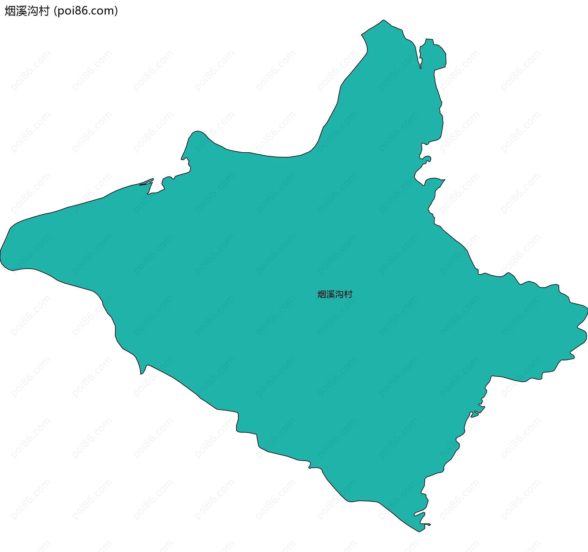 烟溪沟村边界地图