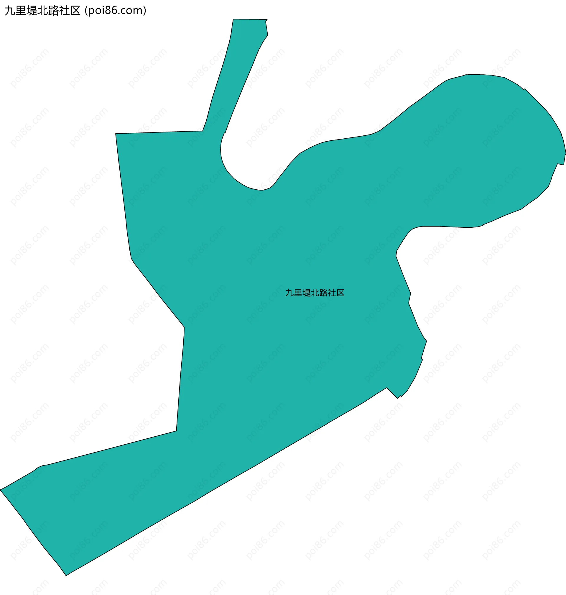 九里堤北路社区边界地图