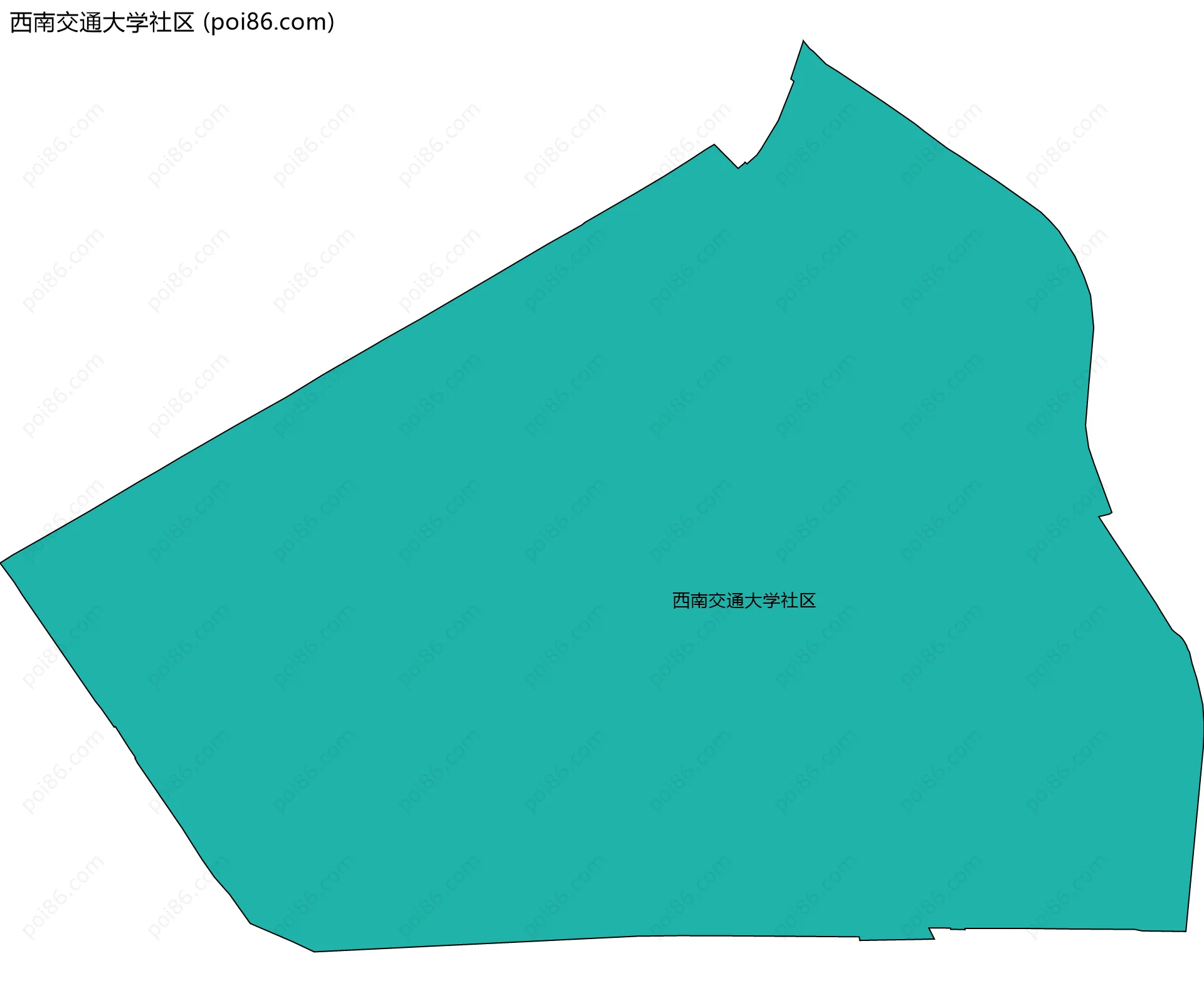 西南交通大学社区边界地图