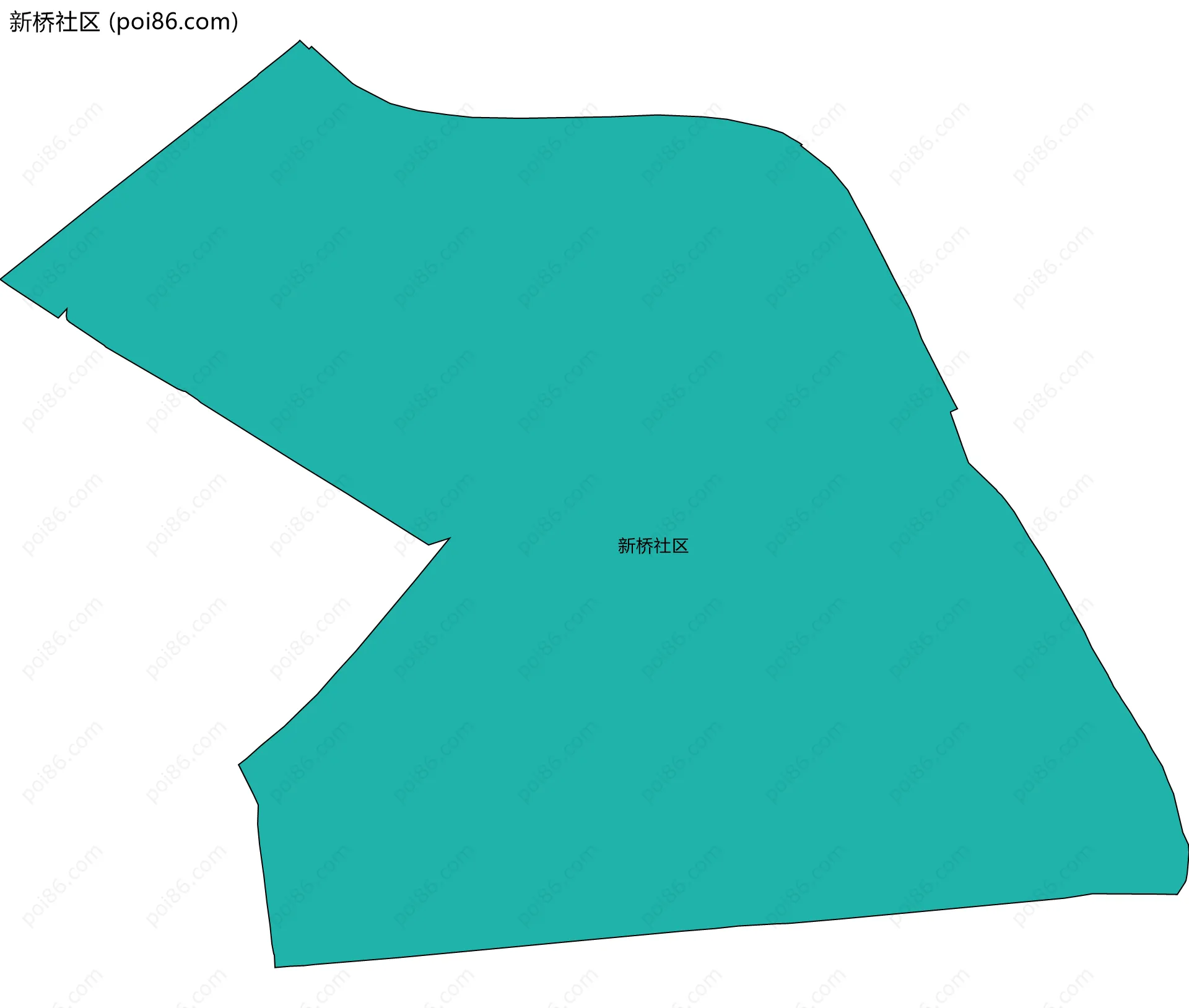 新桥社区边界地图
