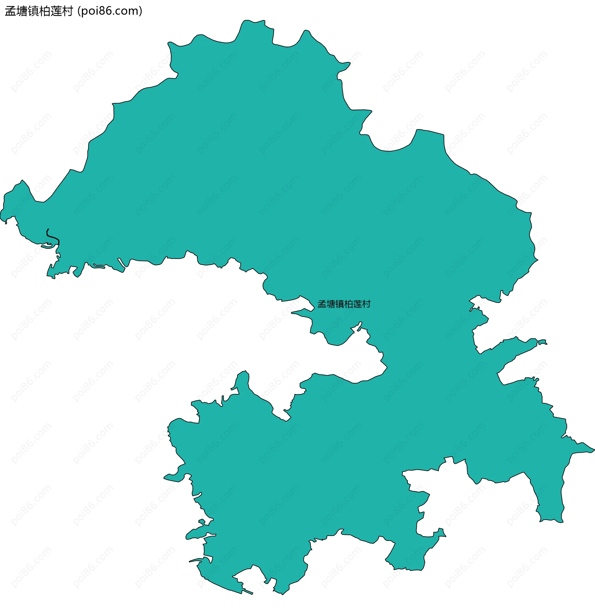 孟塘镇柏莲村边界地图