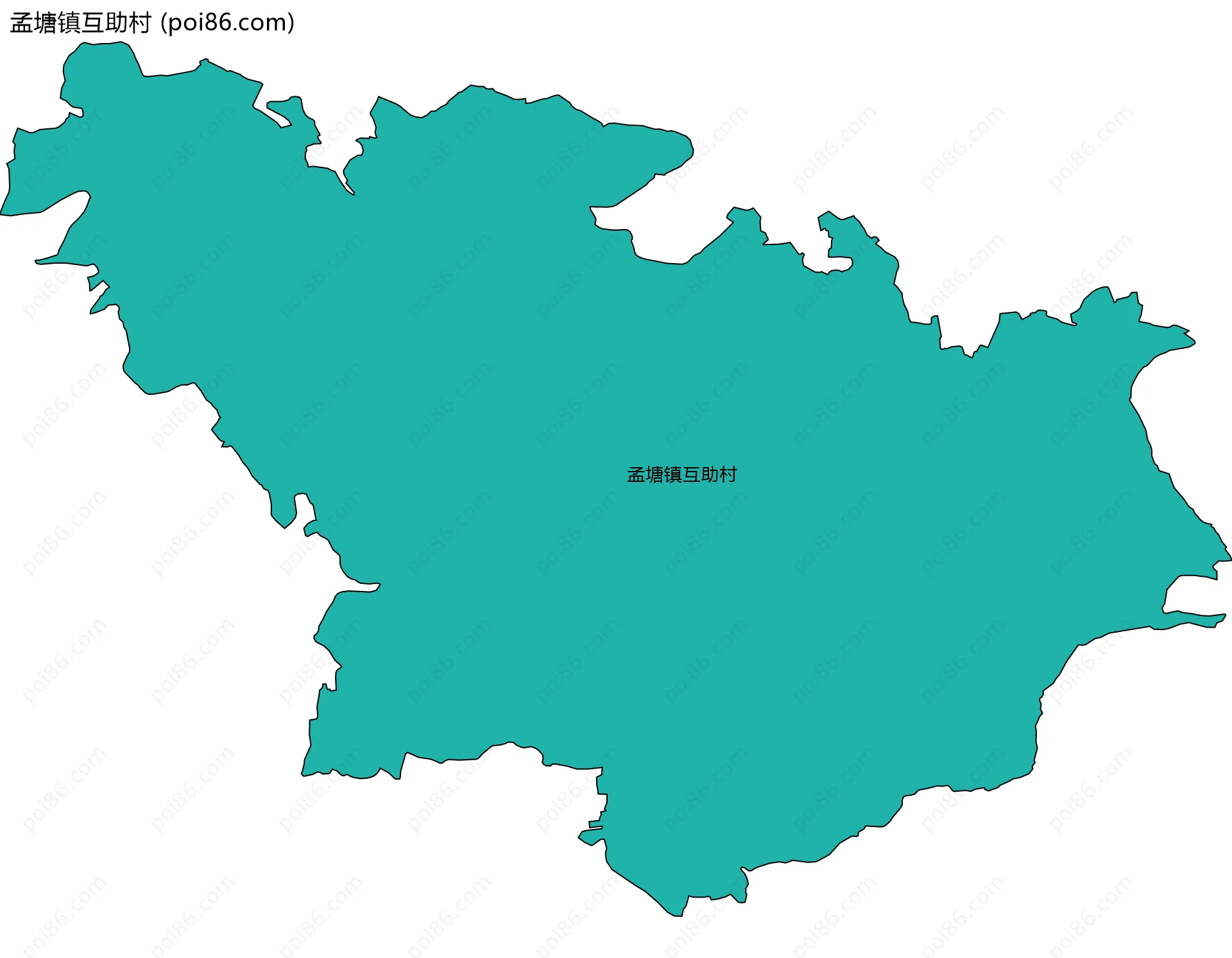 孟塘镇互助村边界地图