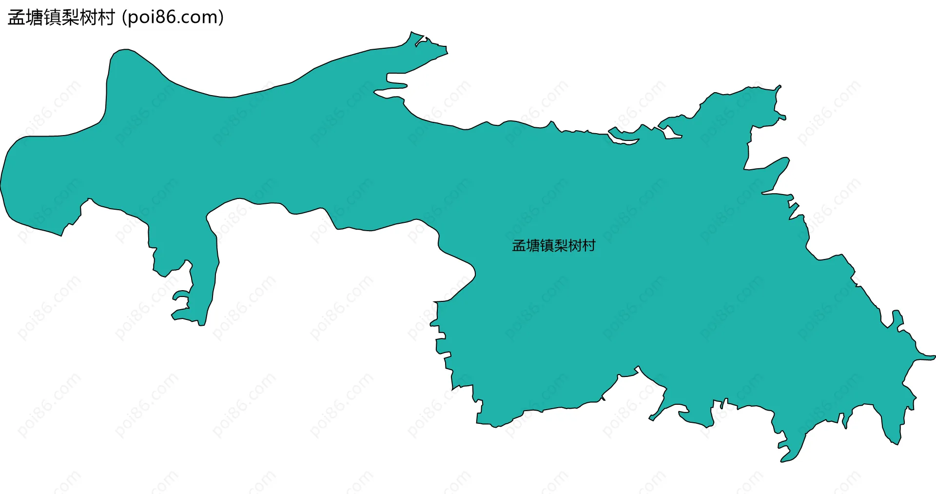 孟塘镇梨树村边界地图