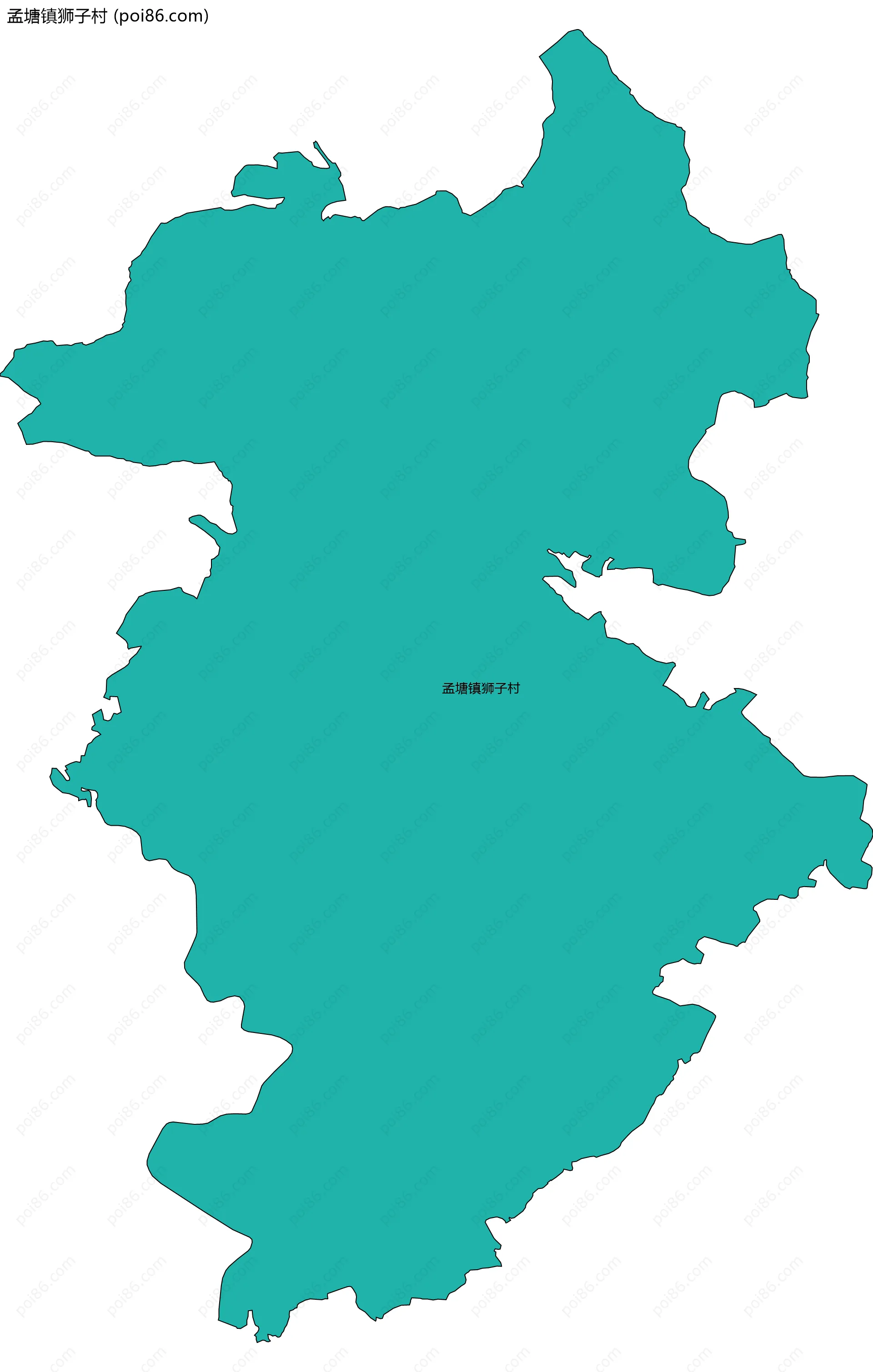 孟塘镇狮子村边界地图