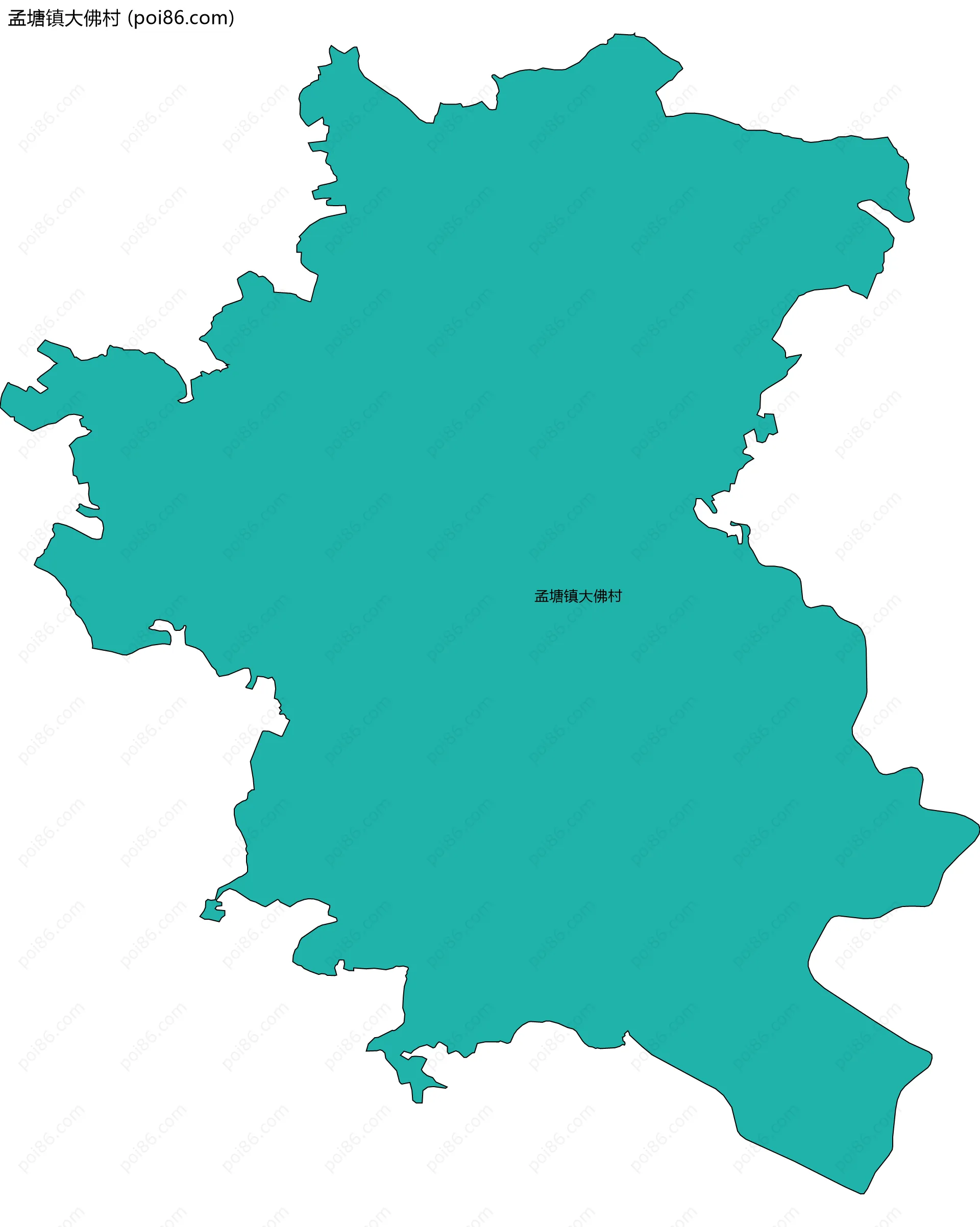 孟塘镇大佛村边界地图