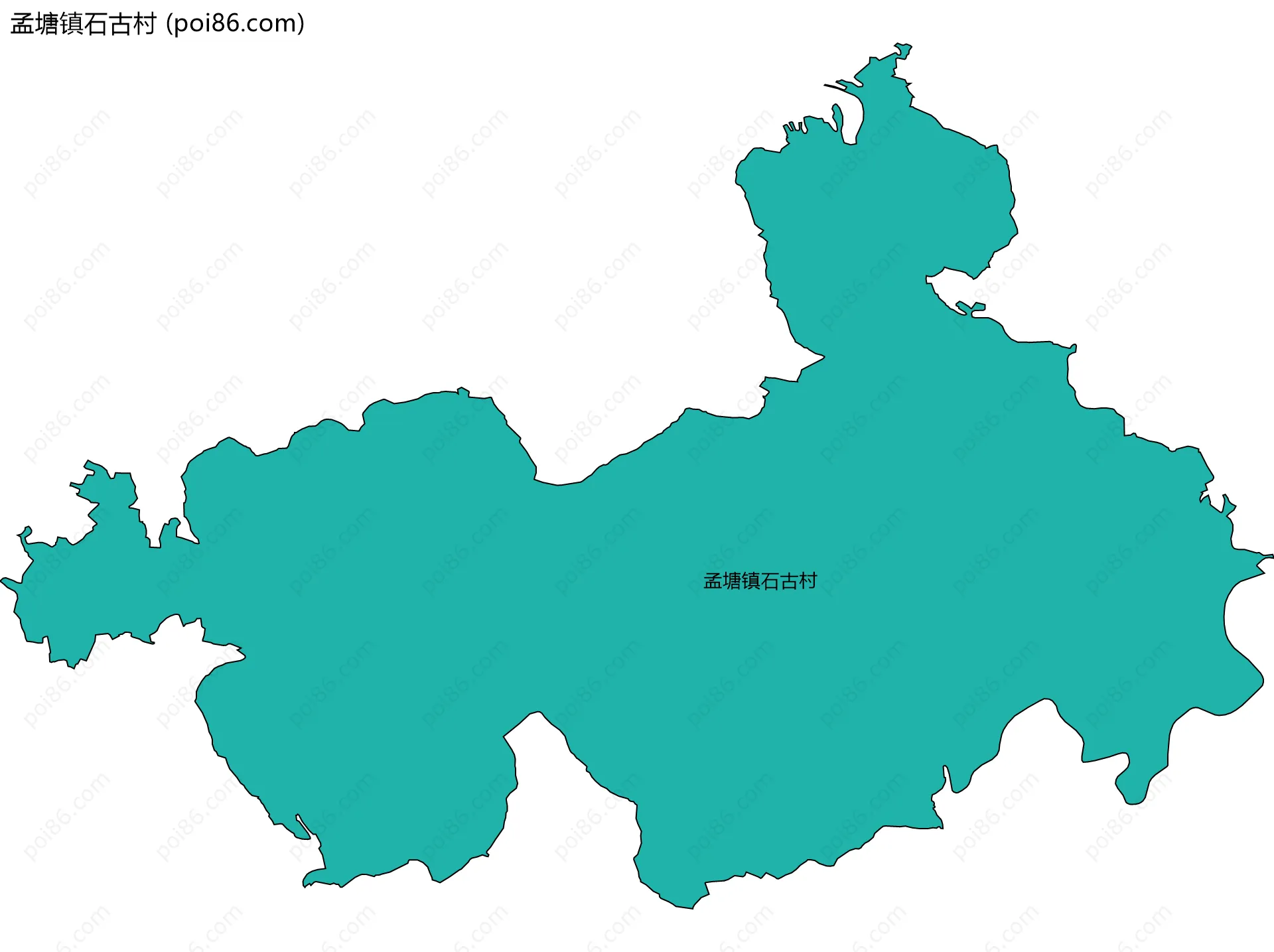 孟塘镇石古村边界地图