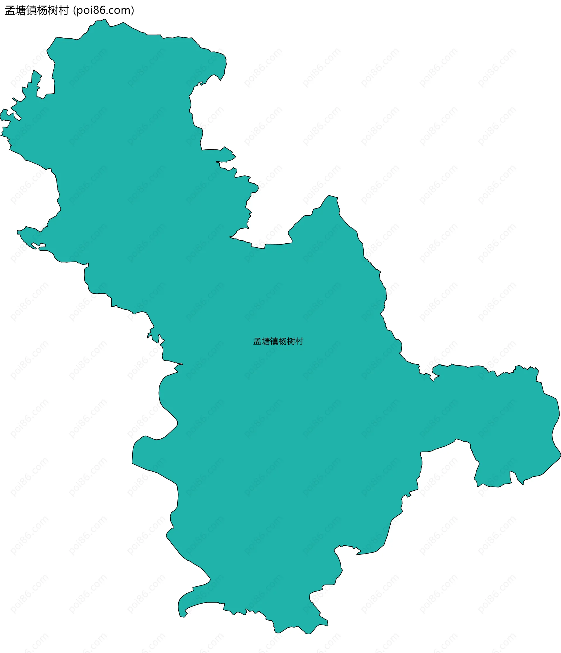 孟塘镇杨树村边界地图