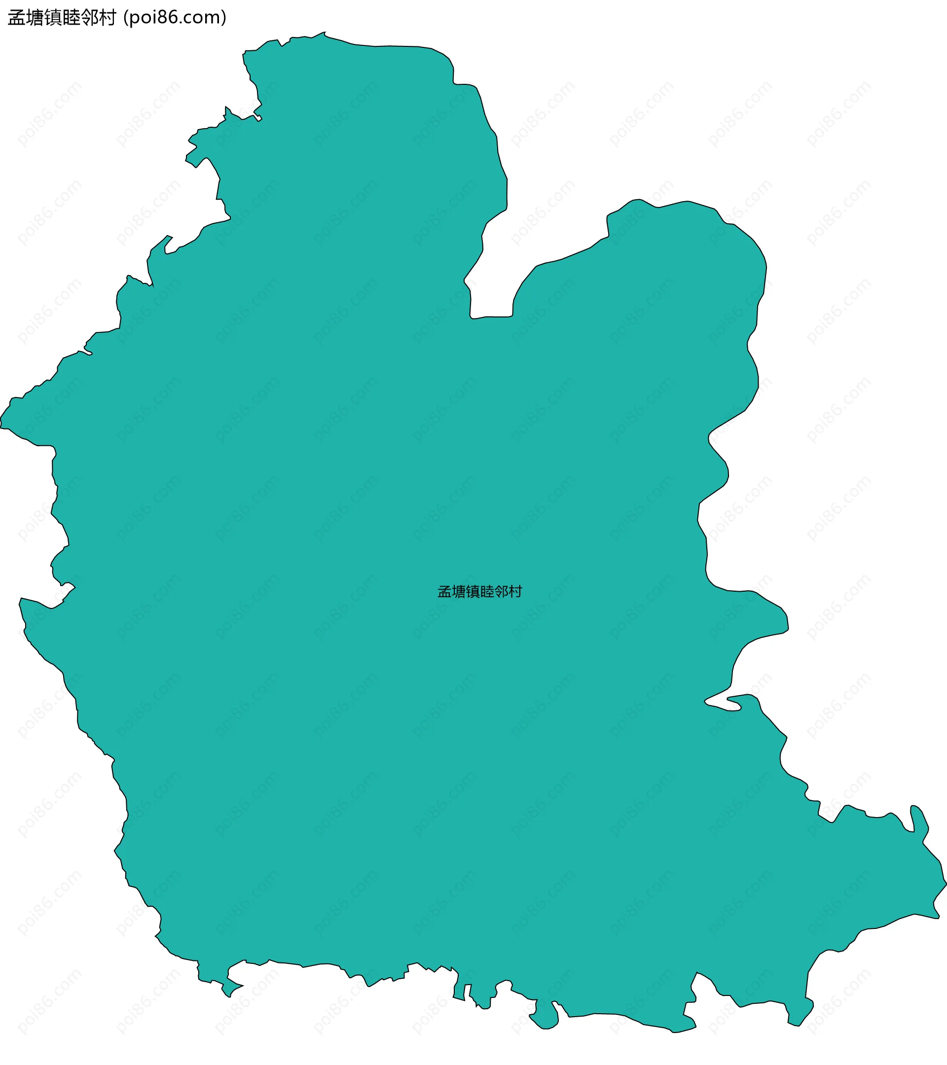 孟塘镇睦邻村边界地图