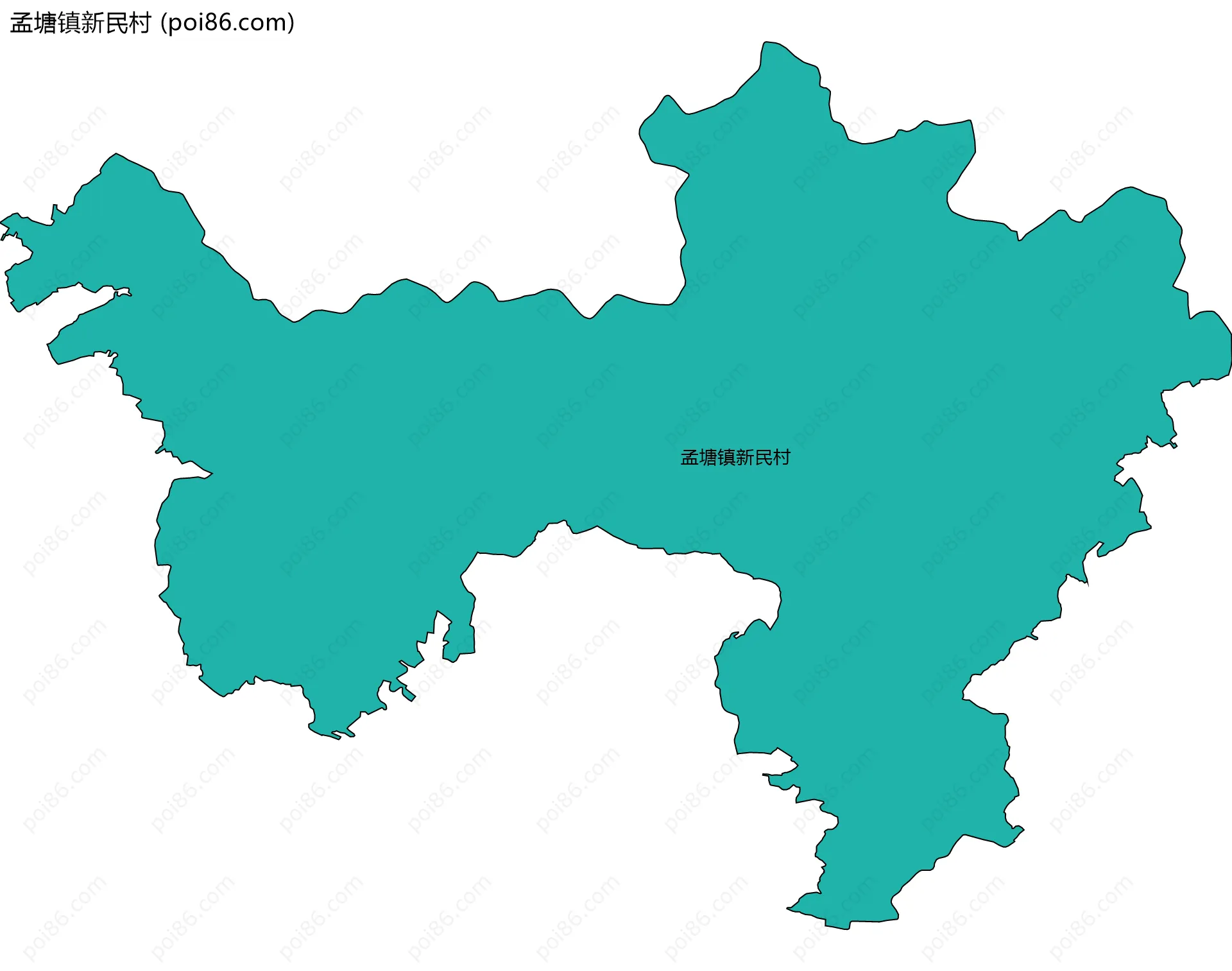 孟塘镇新民村边界地图
