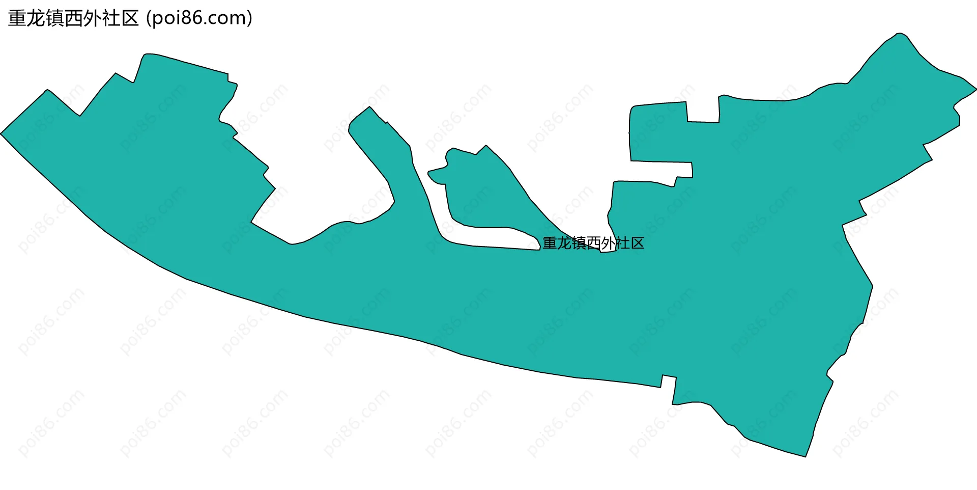 重龙镇西外社区边界地图