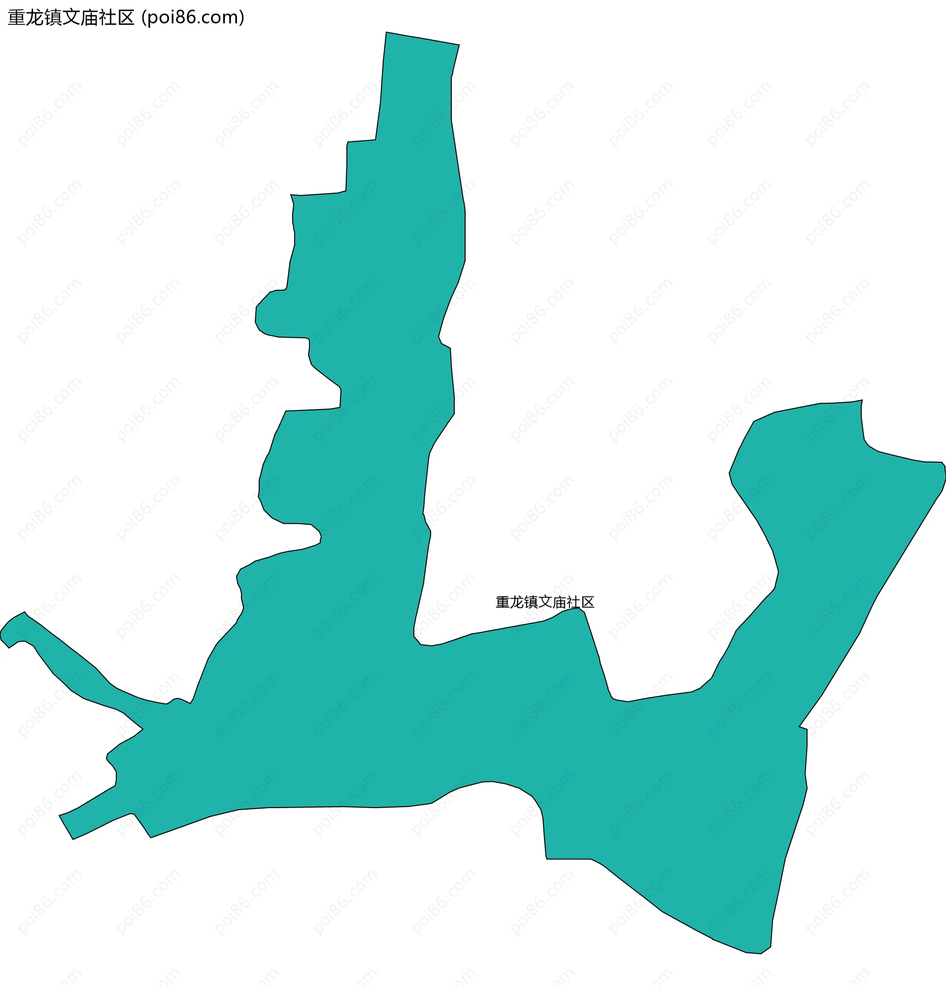 重龙镇文庙社区边界地图
