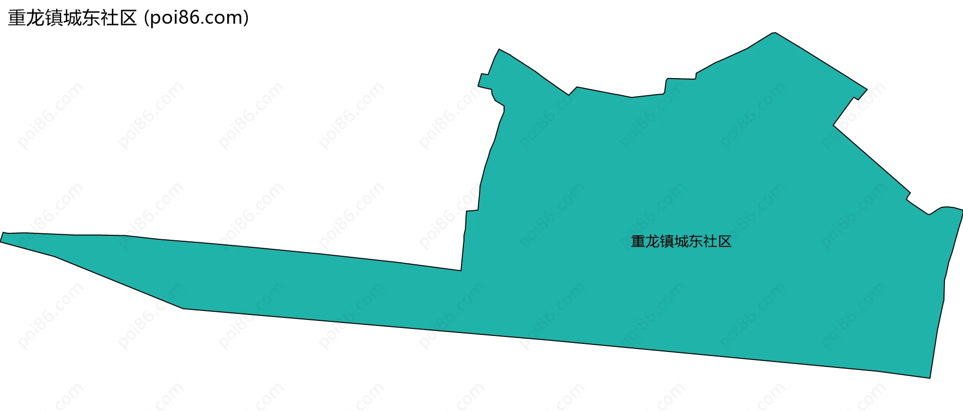 重龙镇城东社区边界地图