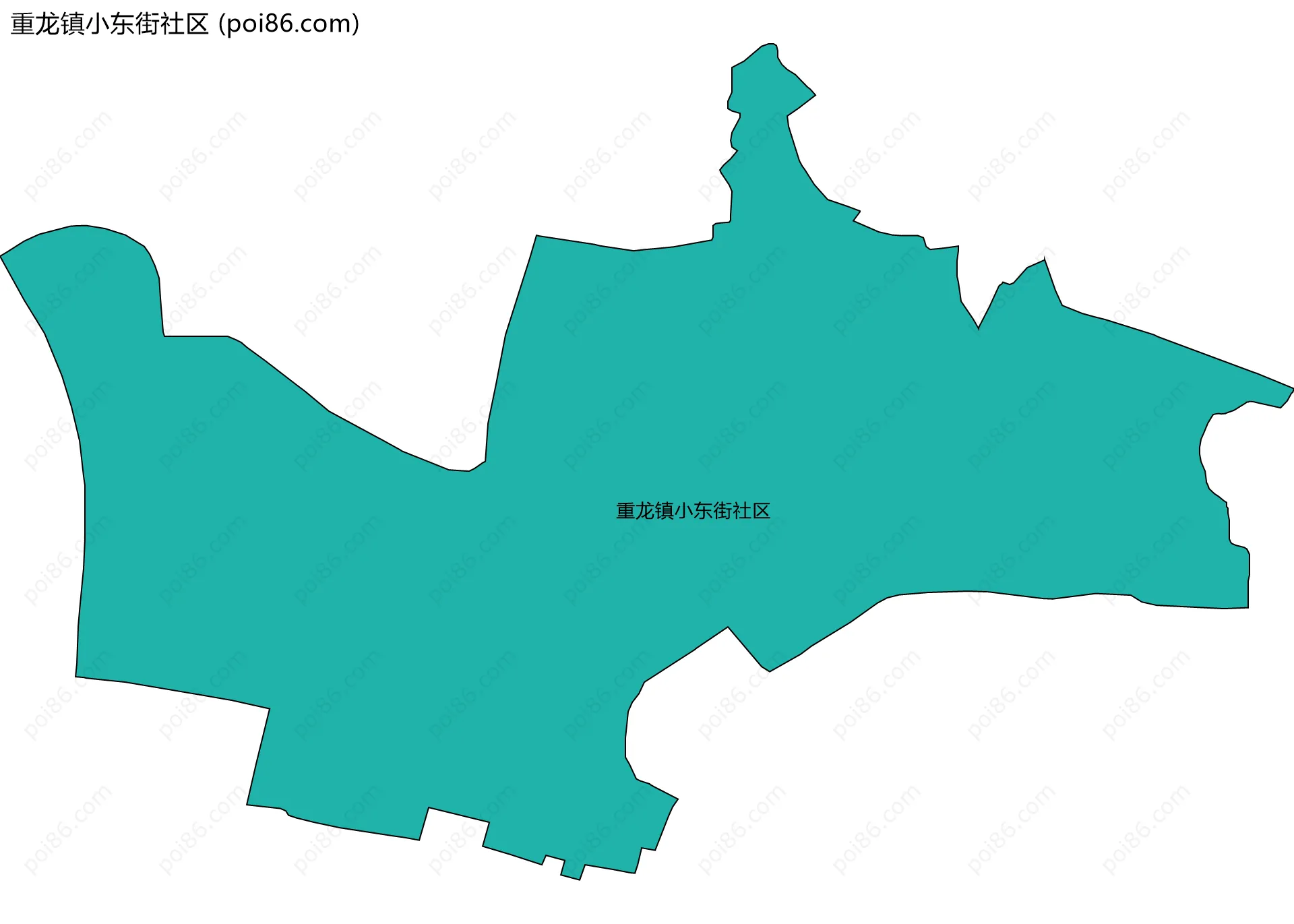重龙镇小东街社区边界地图