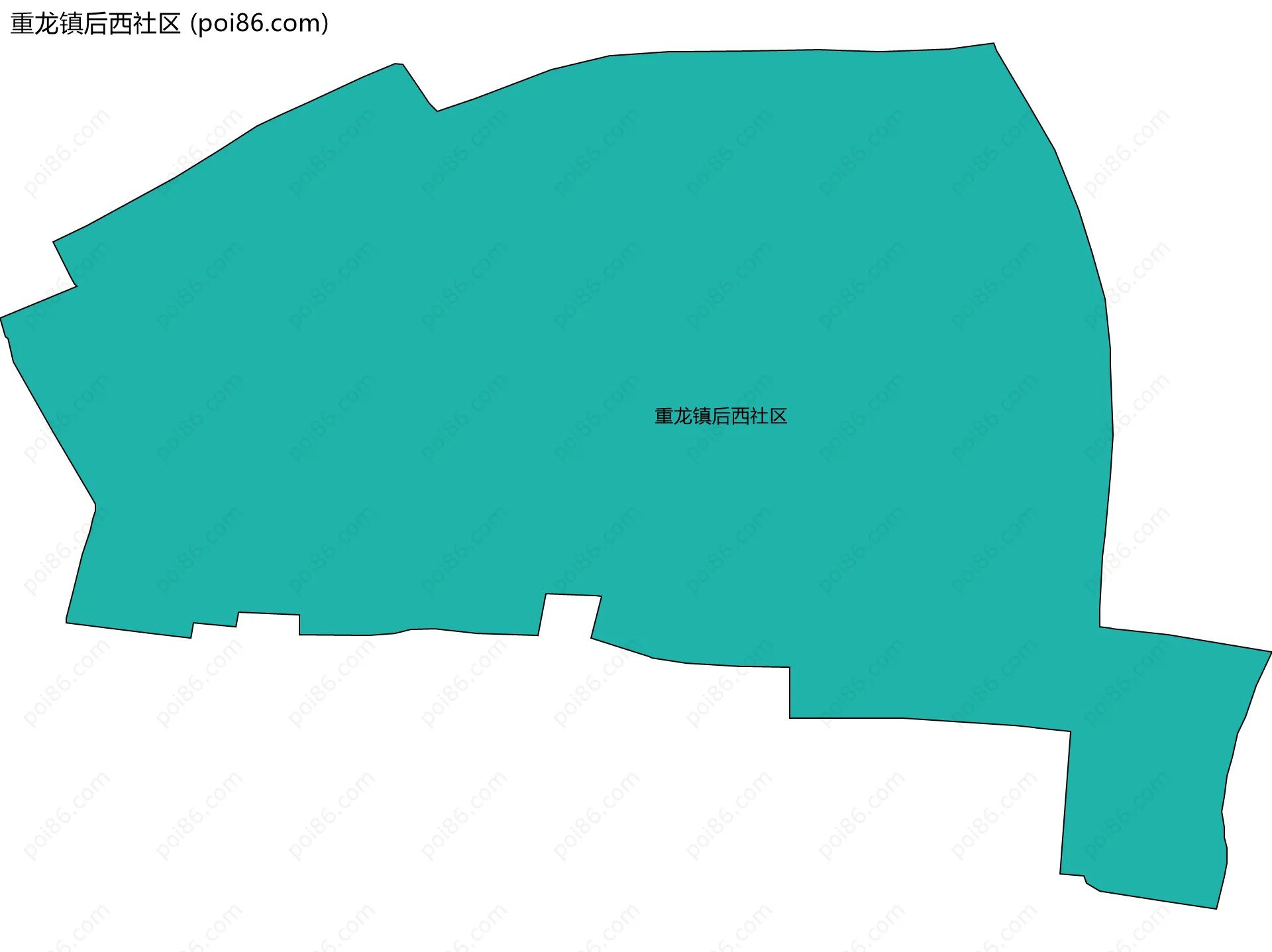 重龙镇后西社区边界地图