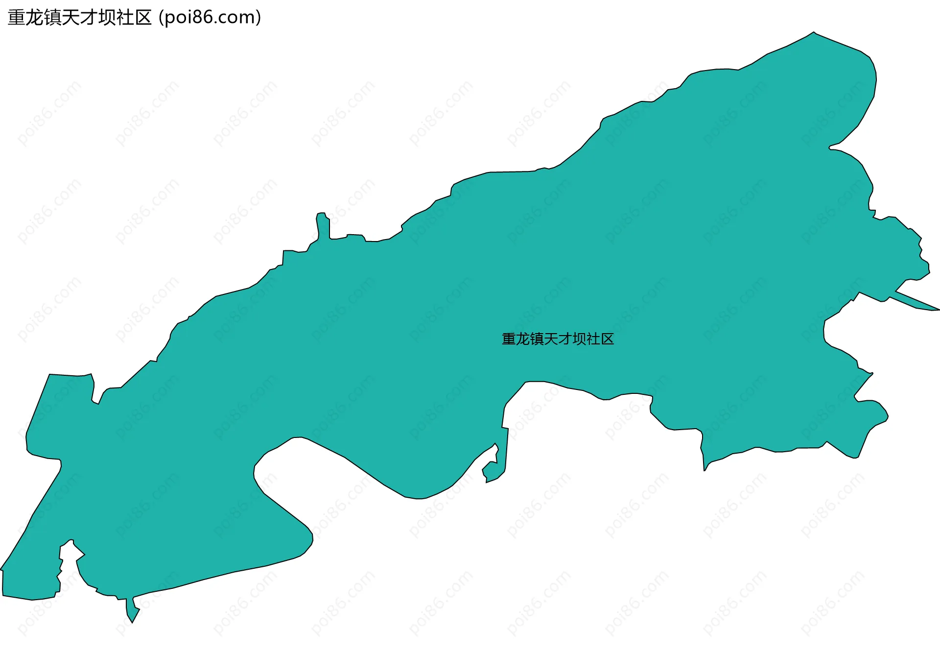 重龙镇天才坝社区边界地图