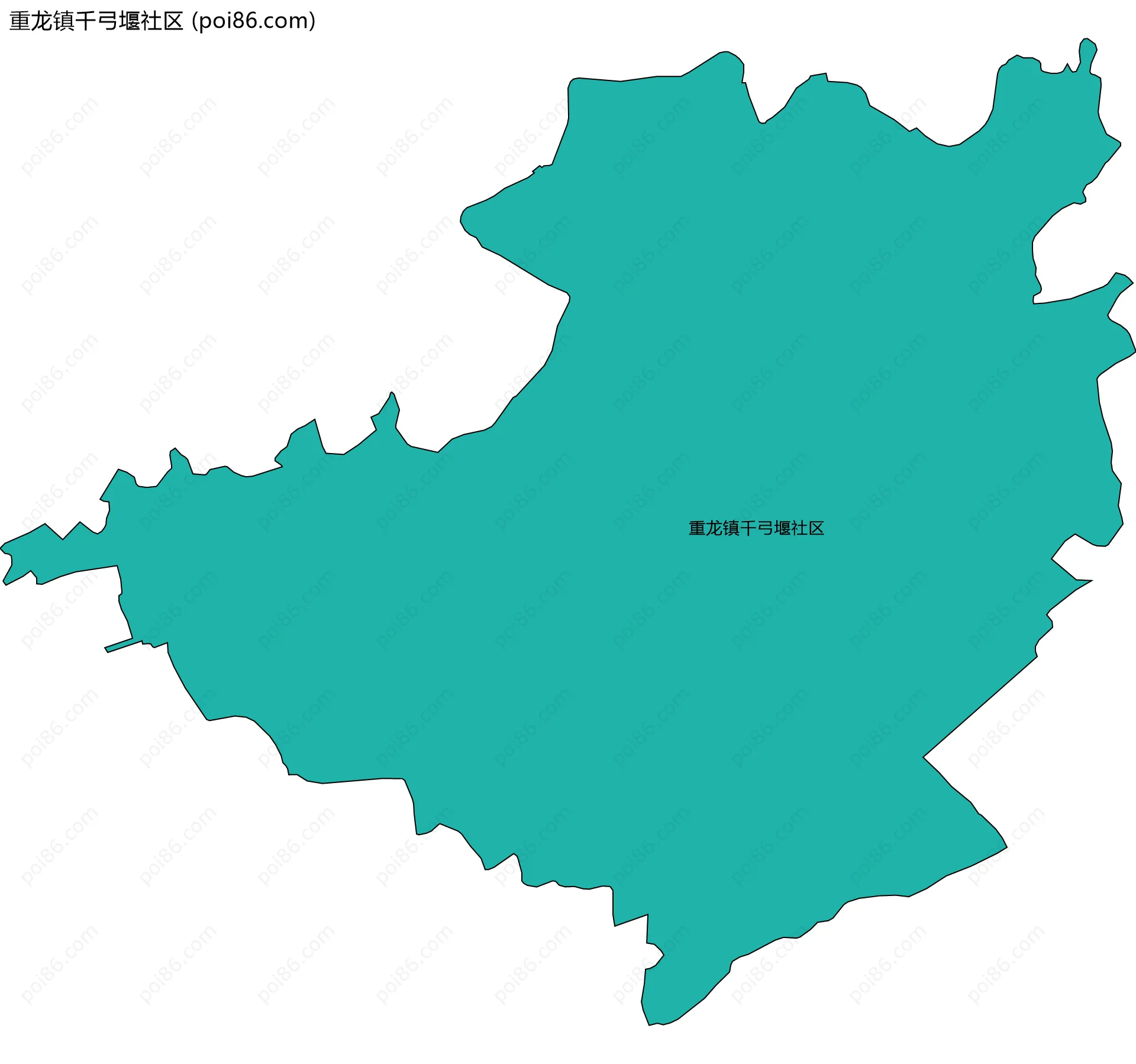 重龙镇千弓堰社区边界地图