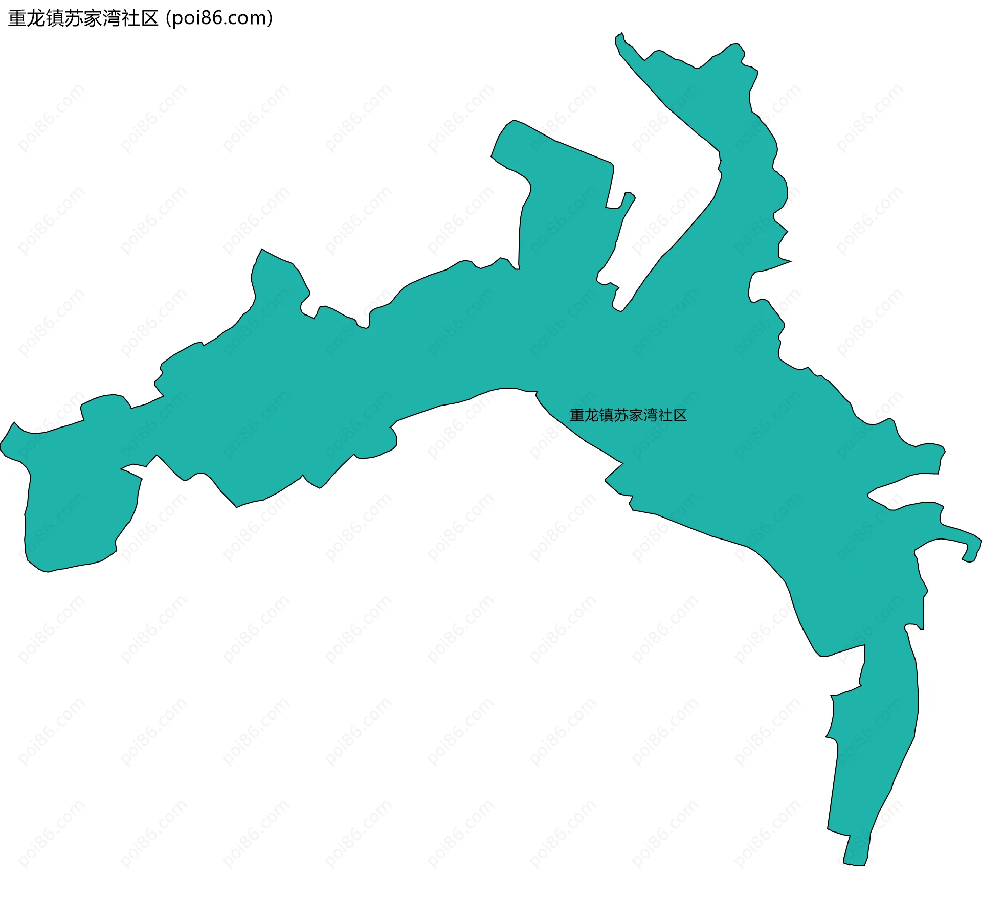 重龙镇苏家湾社区边界地图