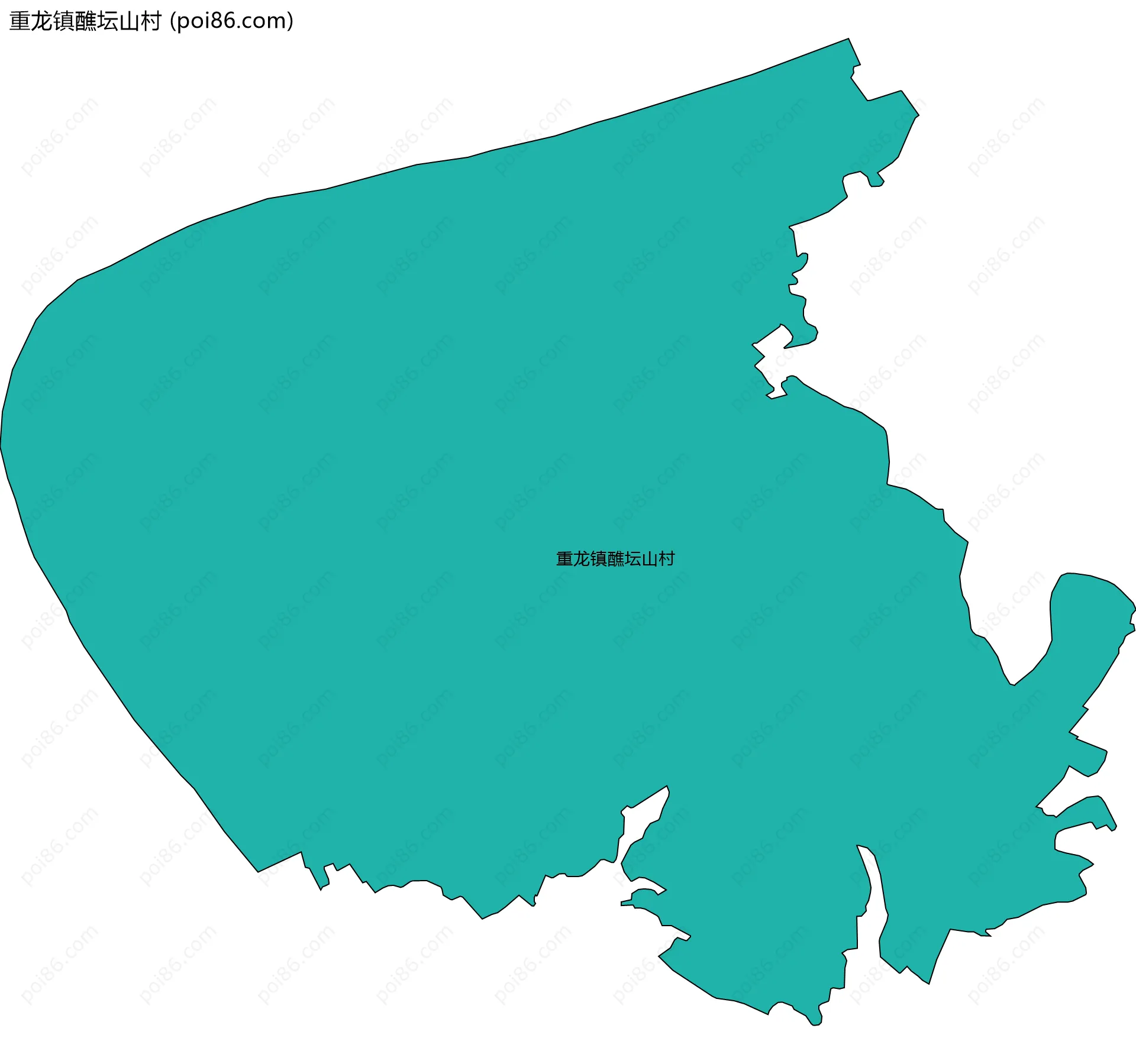 重龙镇醮坛山村边界地图