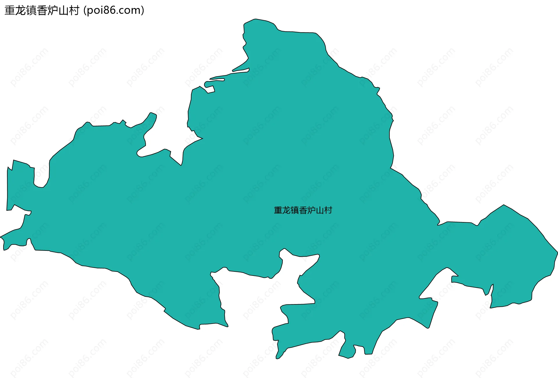 重龙镇香炉山村边界地图