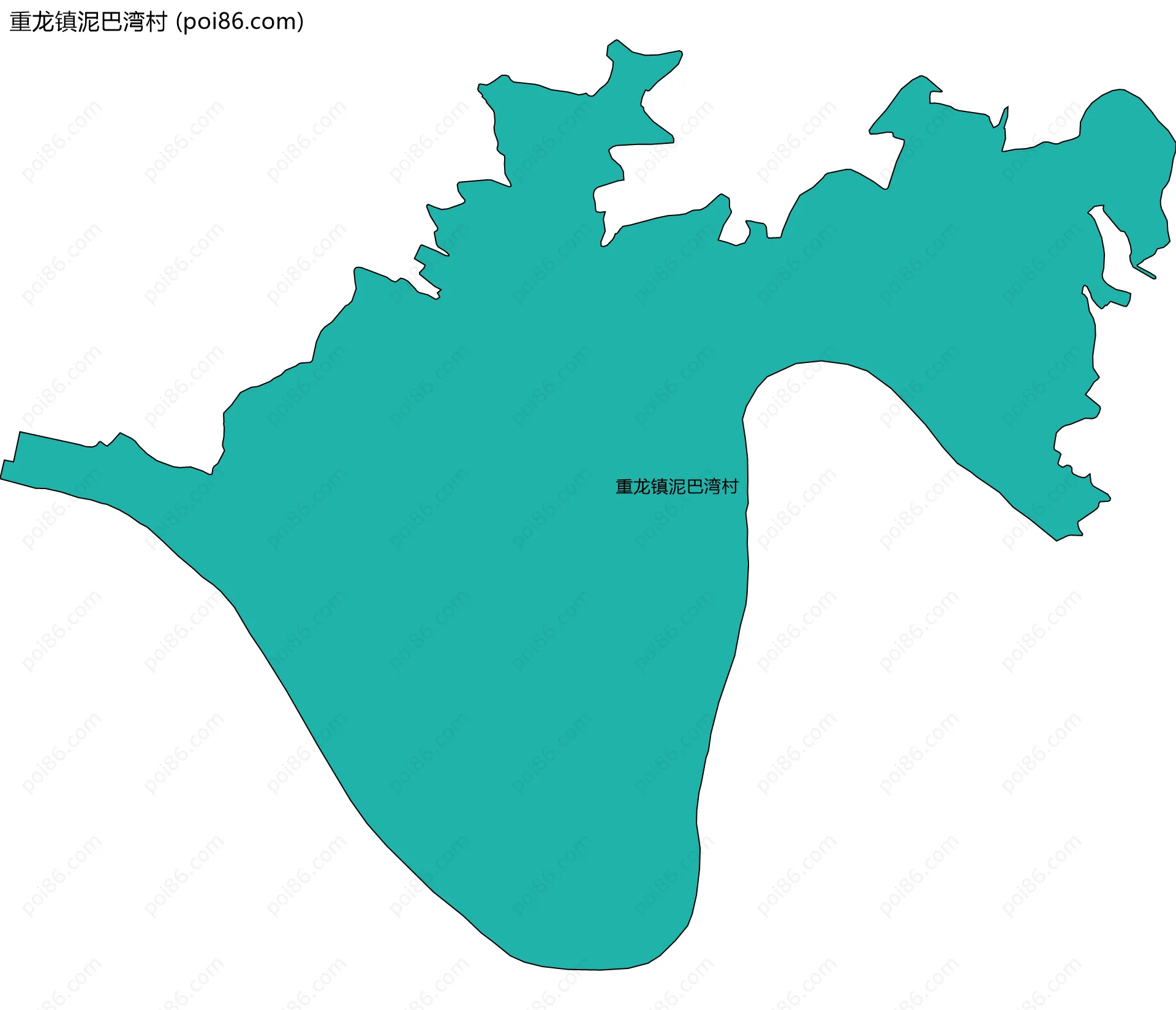 重龙镇泥巴湾村边界地图