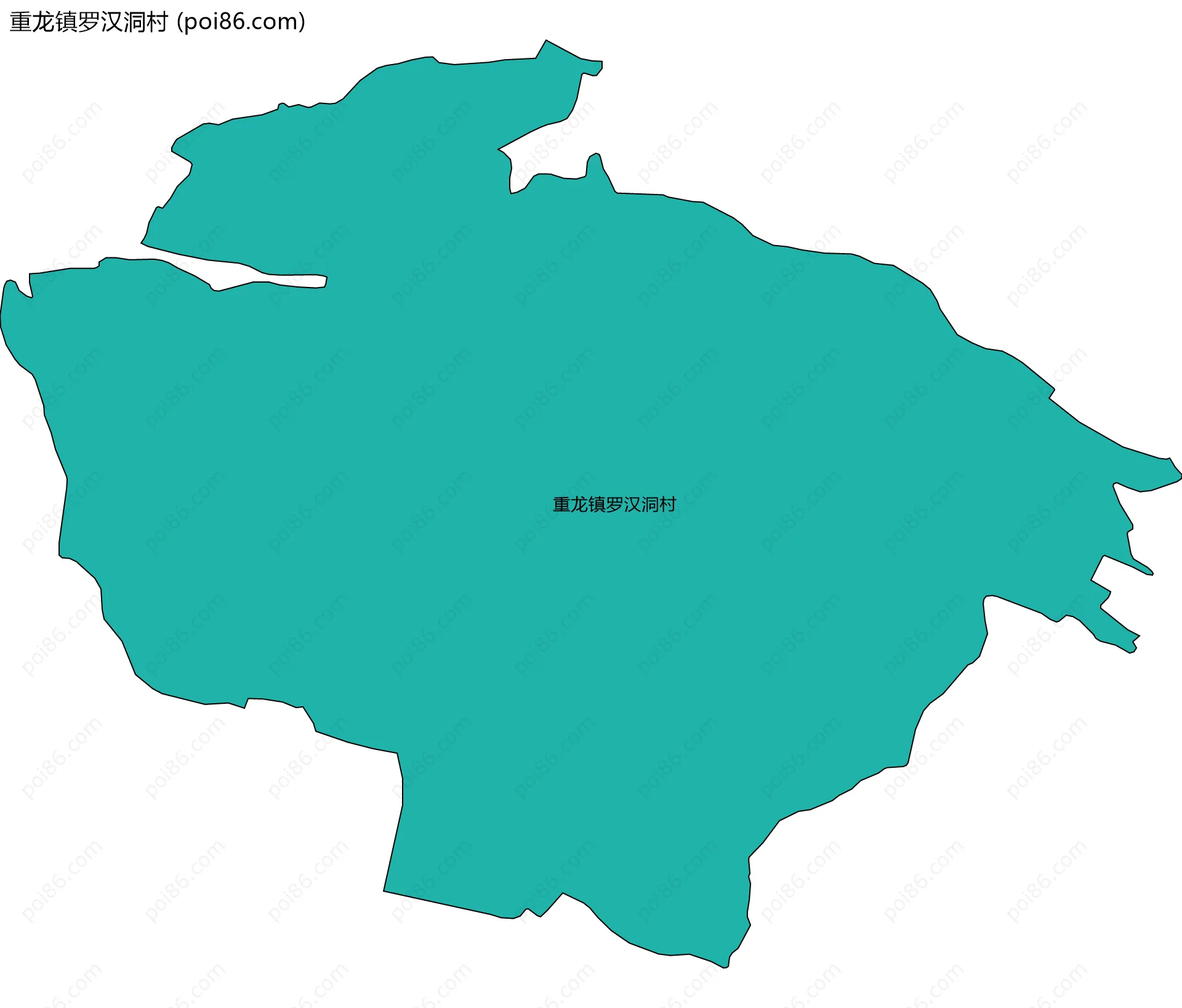 重龙镇罗汉洞村边界地图