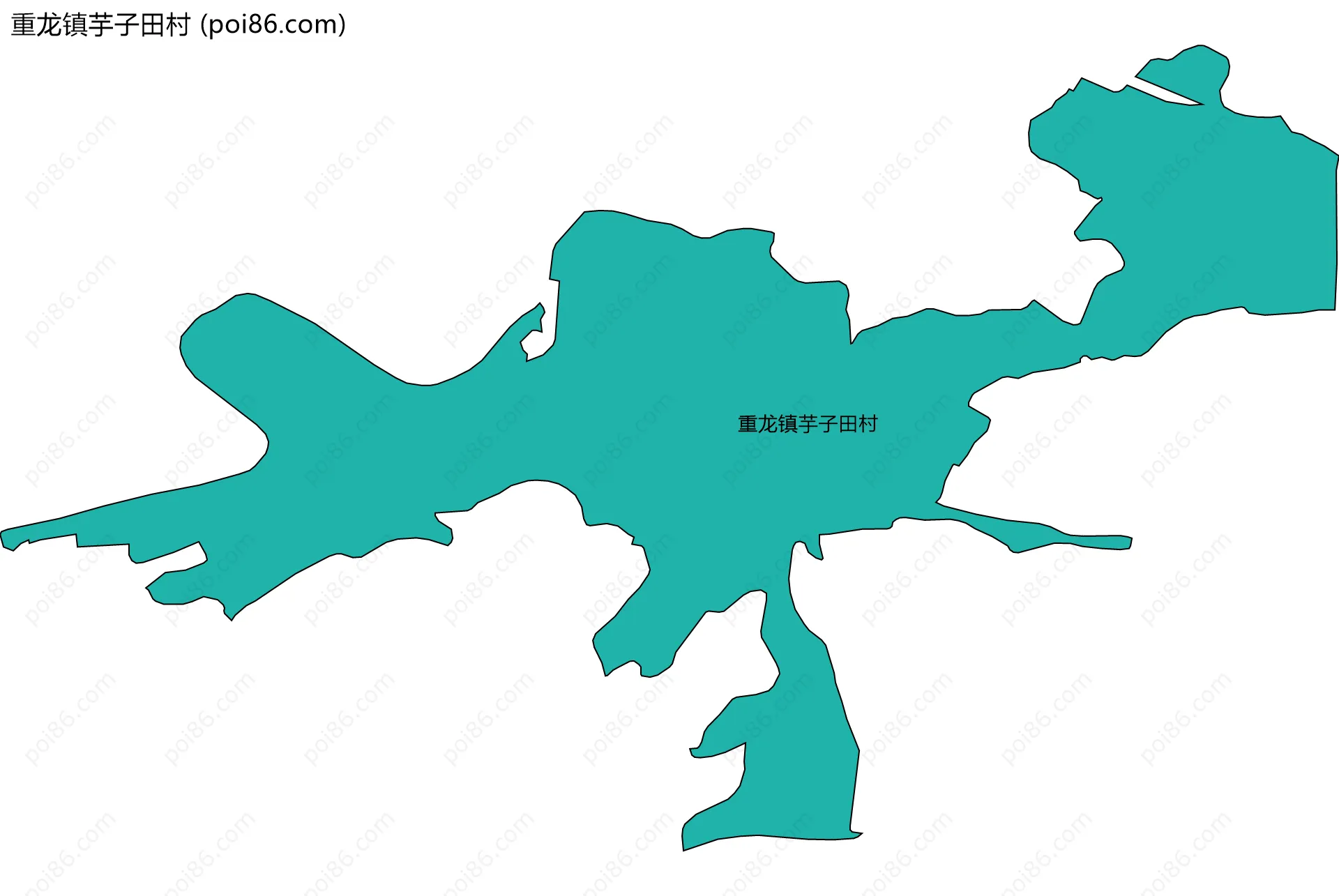 重龙镇芋子田村边界地图