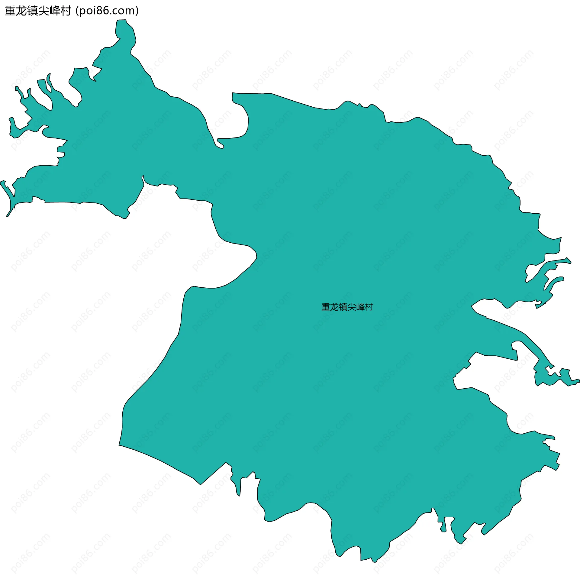 重龙镇尖峰村边界地图