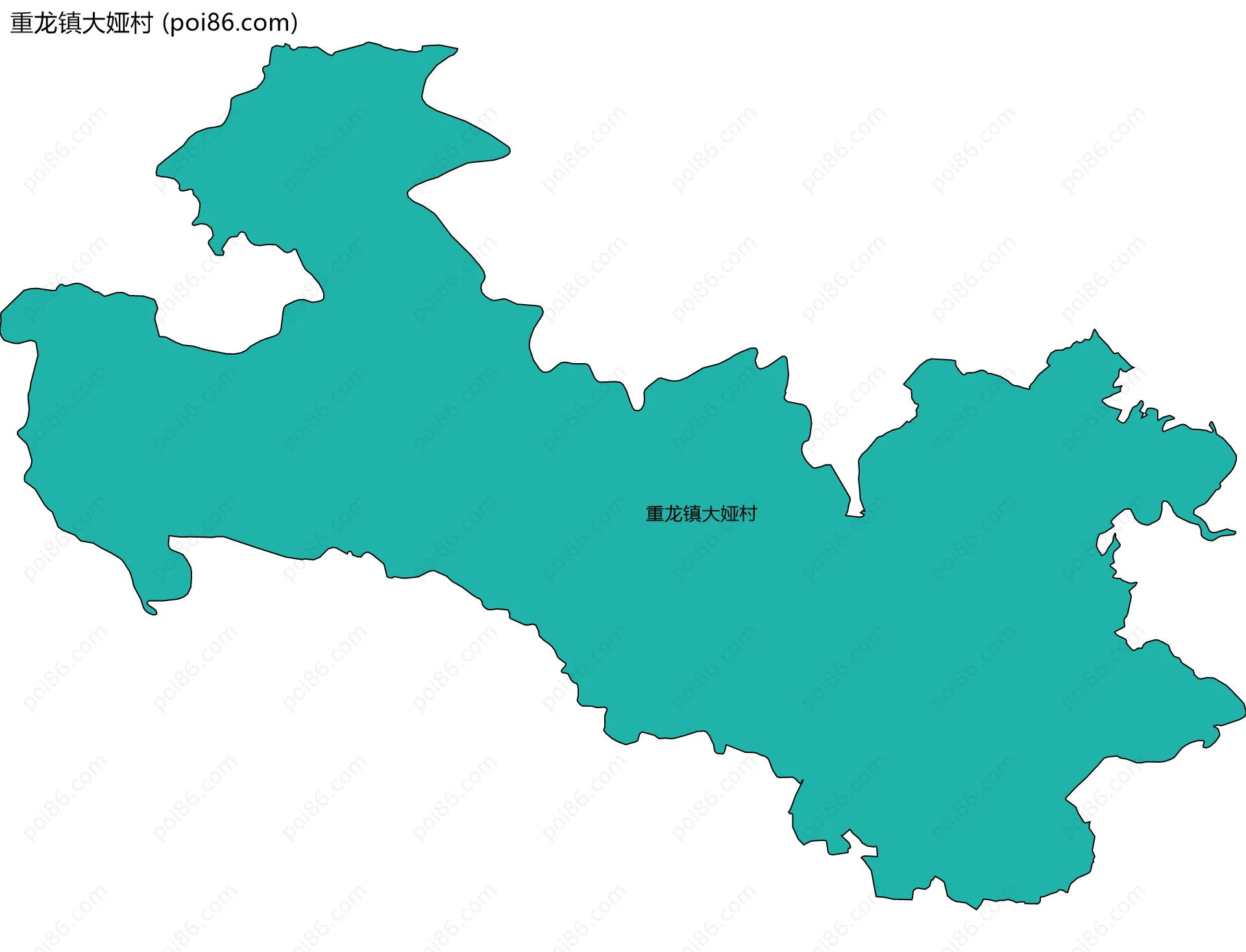 重龙镇大娅村边界地图